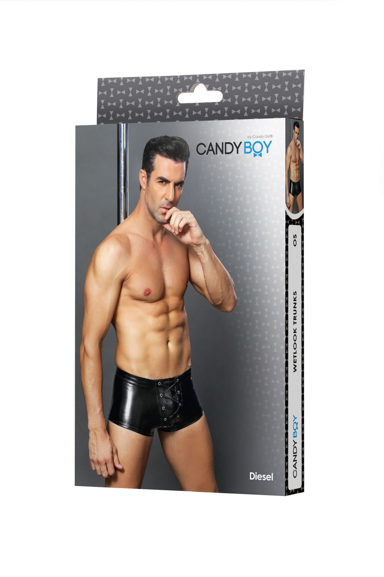 Эротическое боксеры wetlook candy boy diesel с шнуровкой, черные, os в России