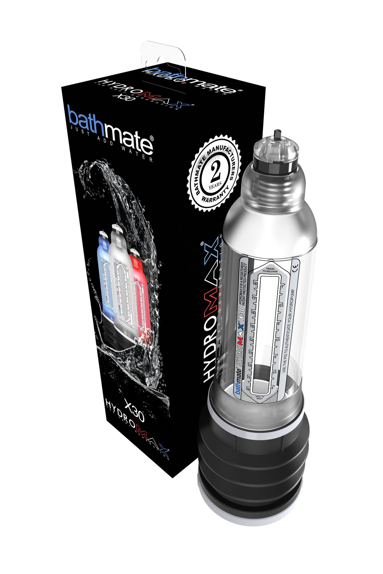 гидропомпа bathmate hydromax x30, прозрачная, 30 см в России