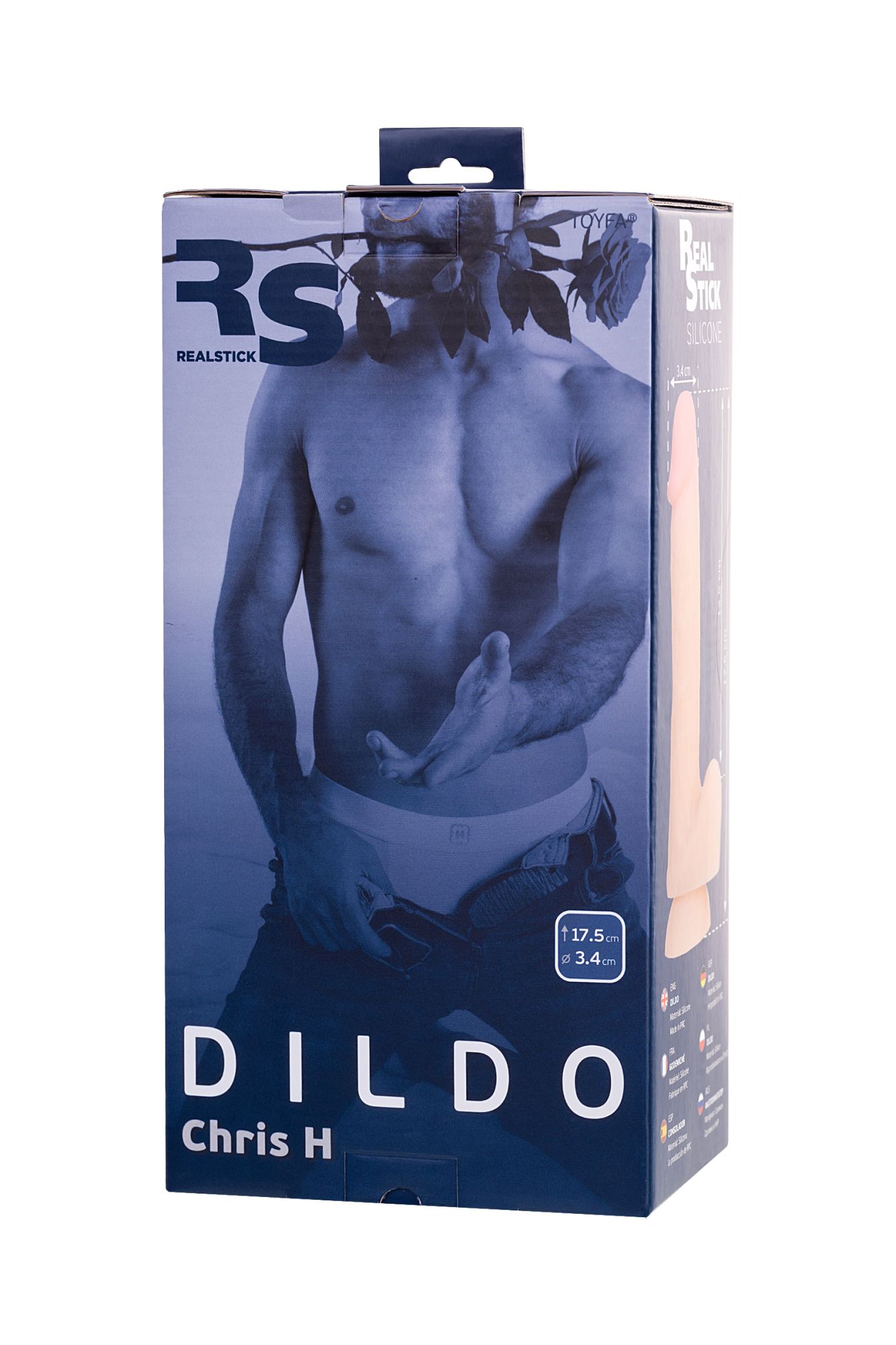 фаллоимитатор realstick silicone chris h, телесный, 17,5 см в России