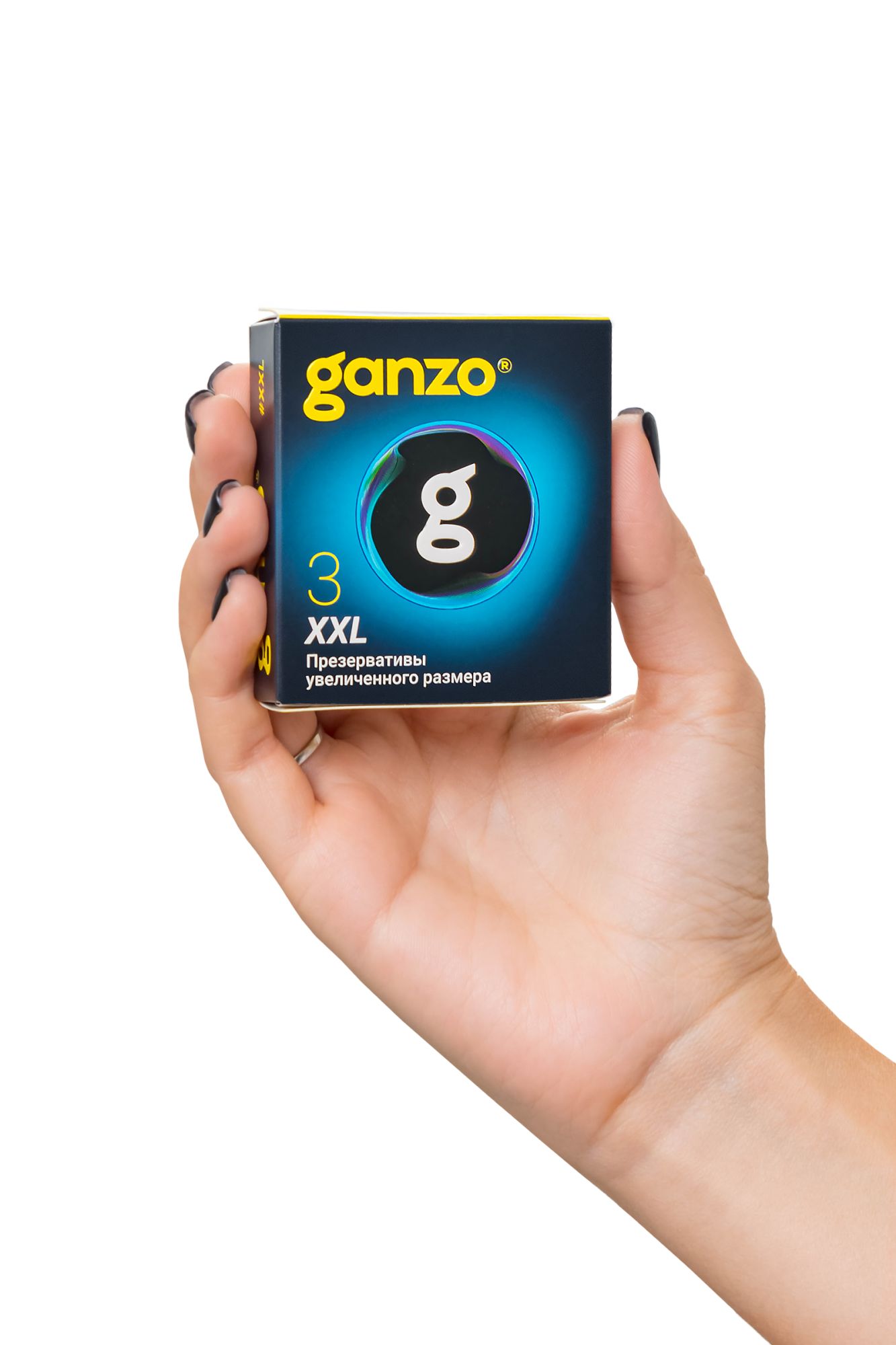 презервативы  ganzo xxl увеличенные, латекс, 19 см, 5,5 см, 3 шт. в России