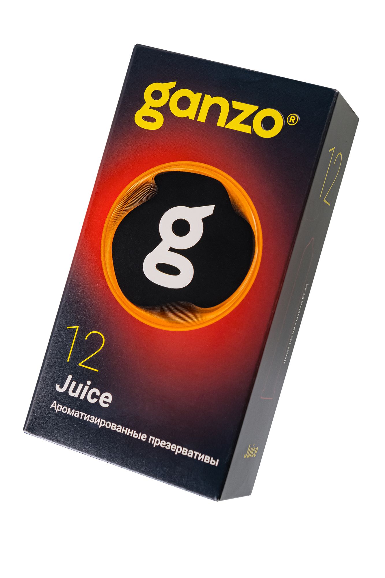 презервативы ganzo, juice, латекс, аромат, 18 см, 5,2 см, 12 шт. в России