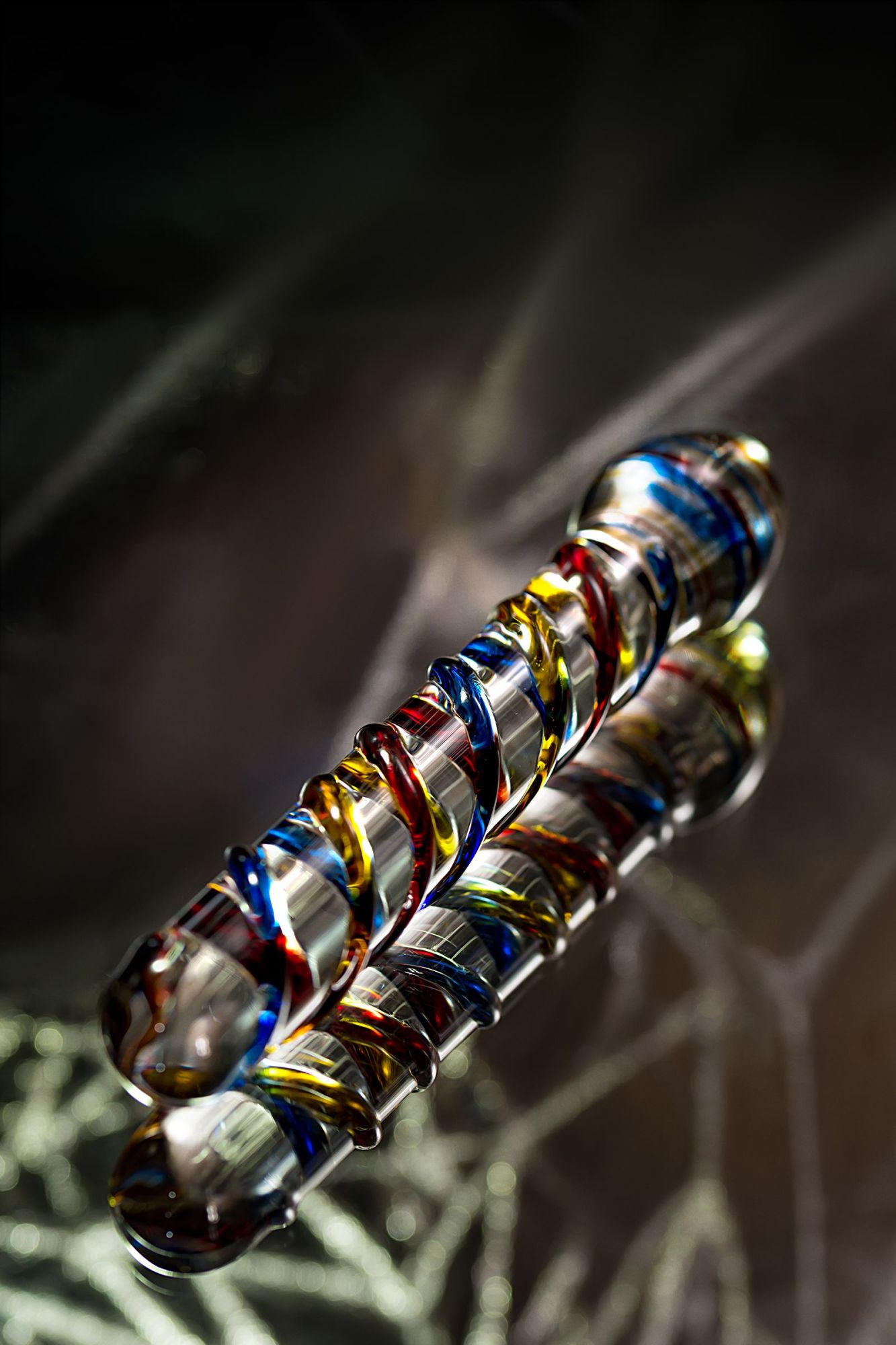 двусторонний фаллоимитатор sexus glass, стекло, прозрачный, 19,5 см в России