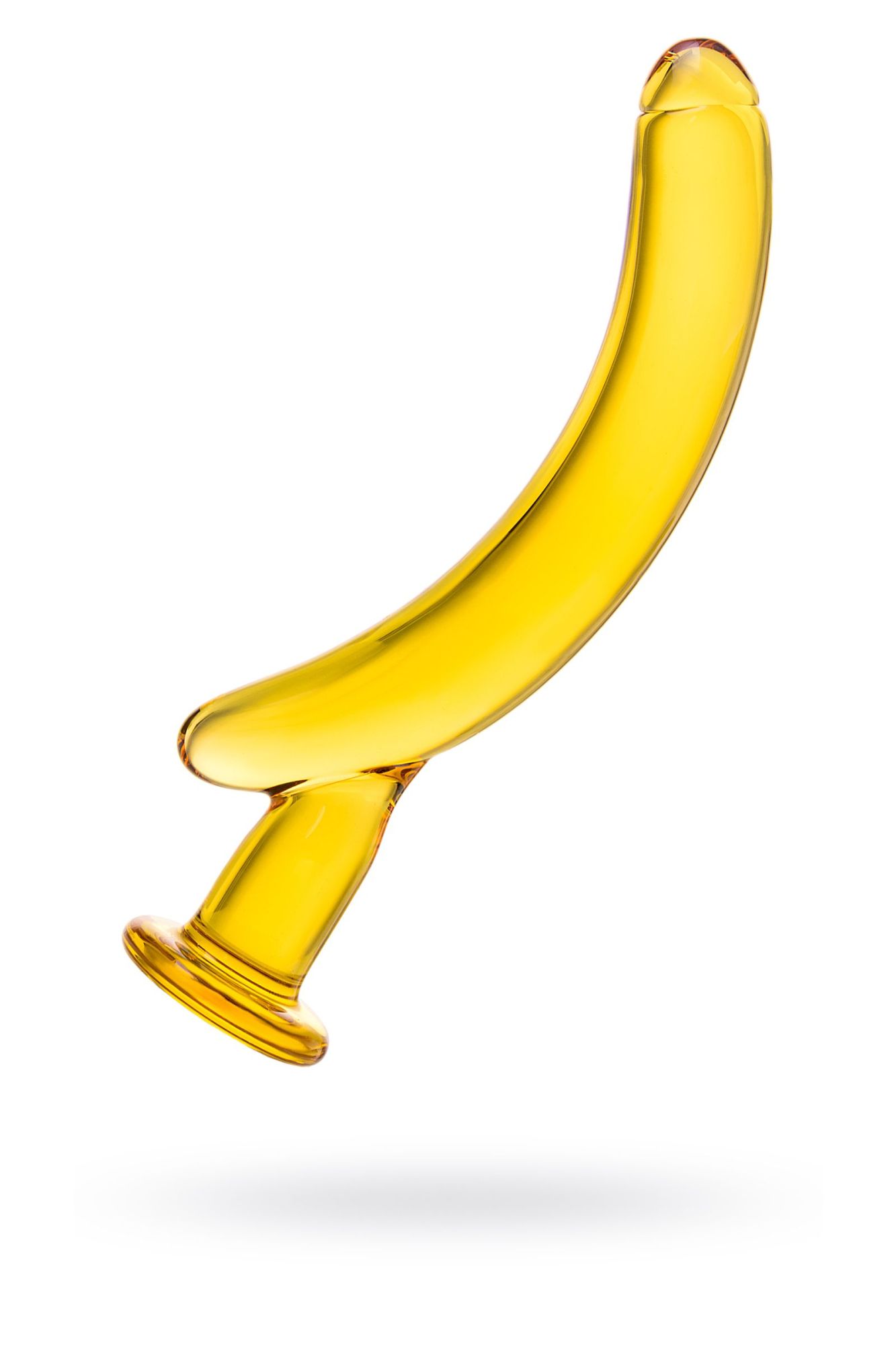 нереалистичный фаллоимитатор sexus glass, стекло, желтый, 17,5 см в России