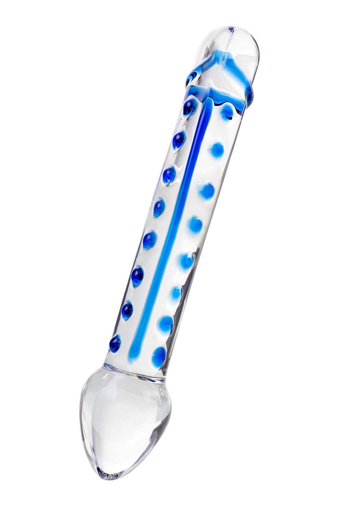 фаллоимитатор с двумя головками sexus glass, стекло, прозрачный, 20 см в России