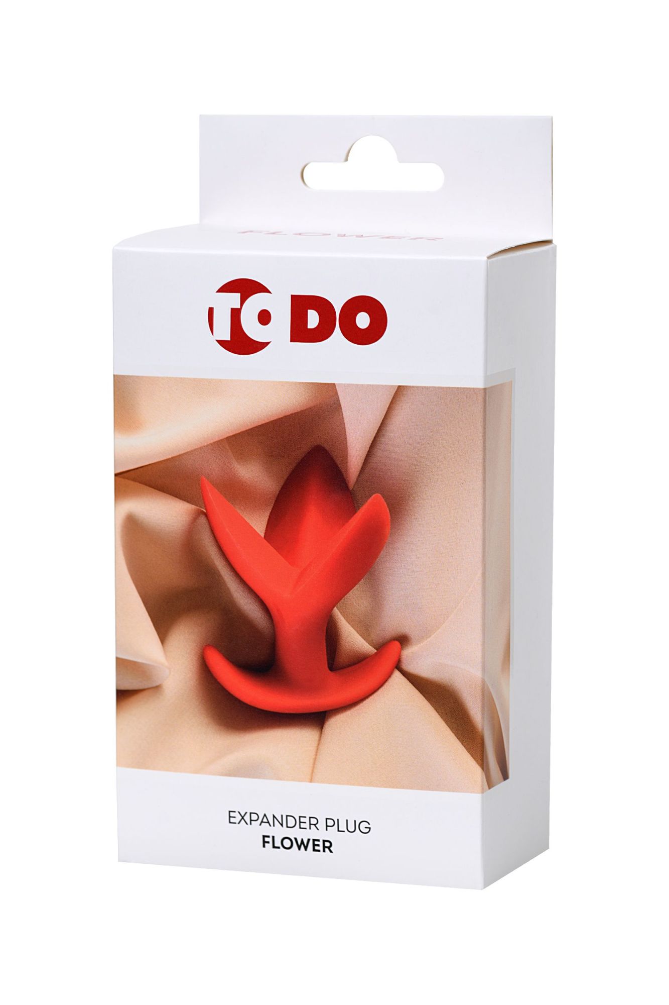 расширяющая анальная втулка todo by toyfa flower, силикон, красная, 9 см, ø 6 см в России