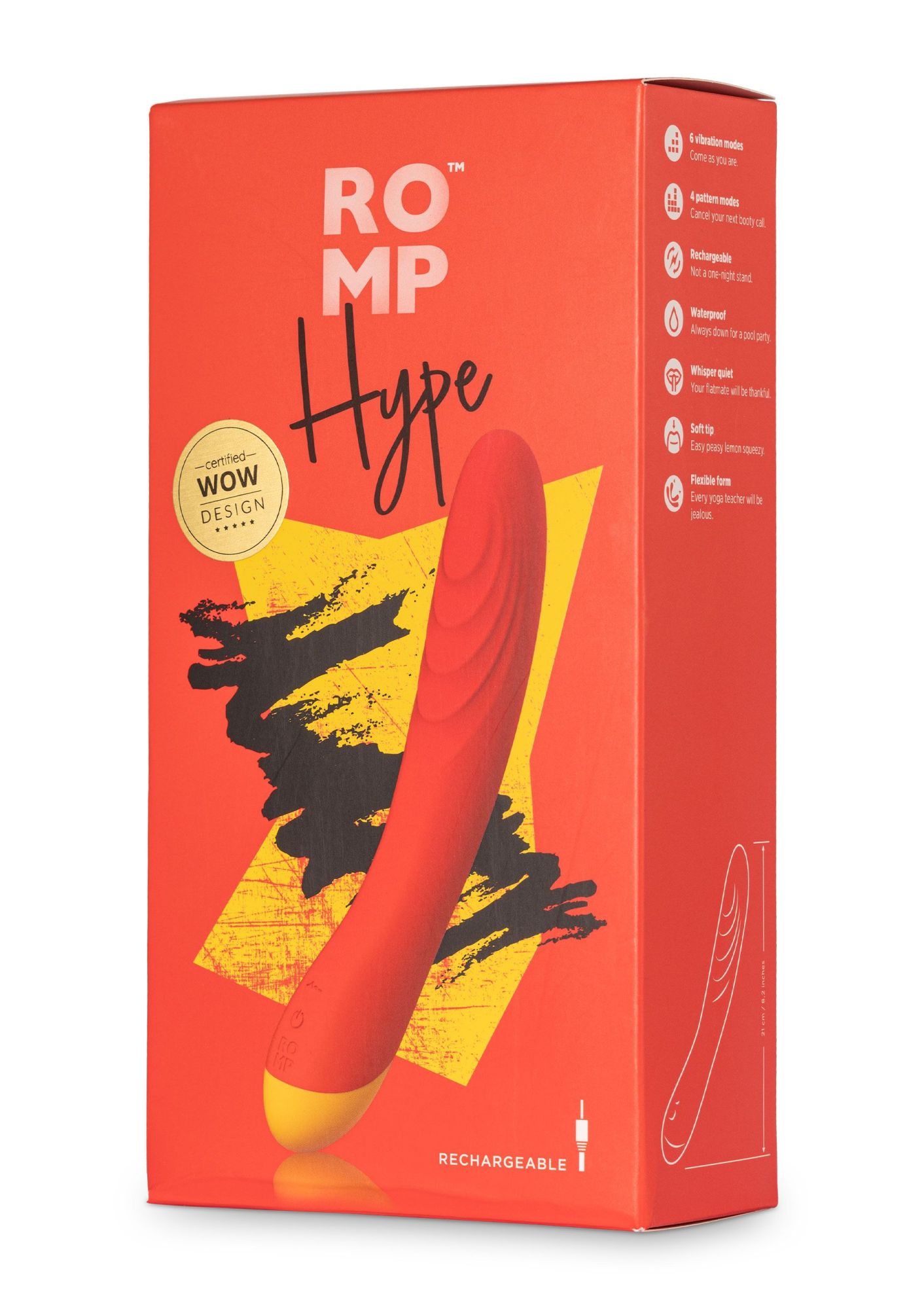 вибратор romp hype, красный в России