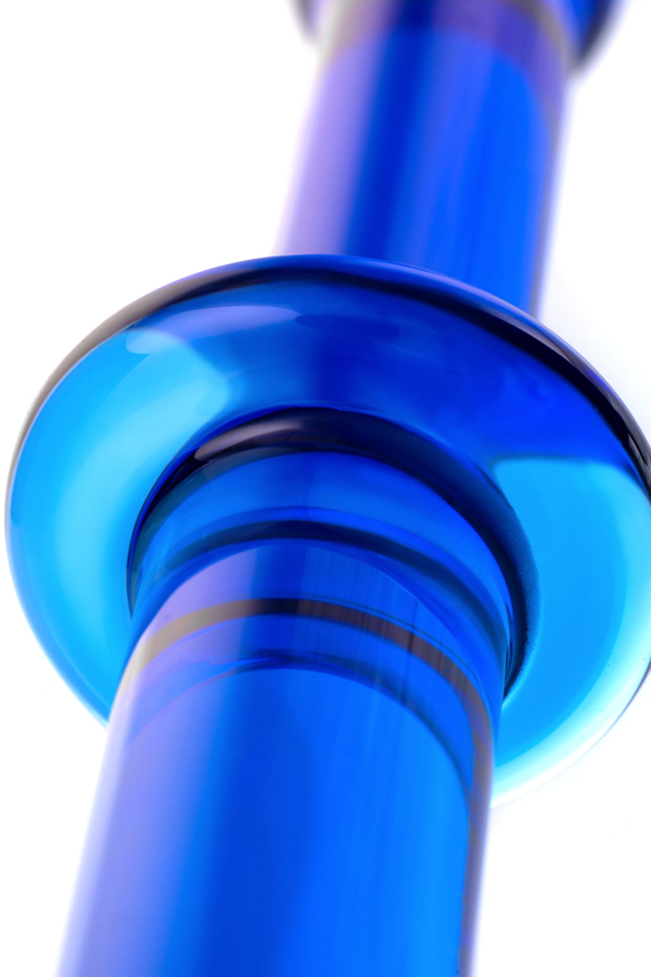 двусторонний фаллоимитатор sexus glass, стекло, синий, 25 см в России