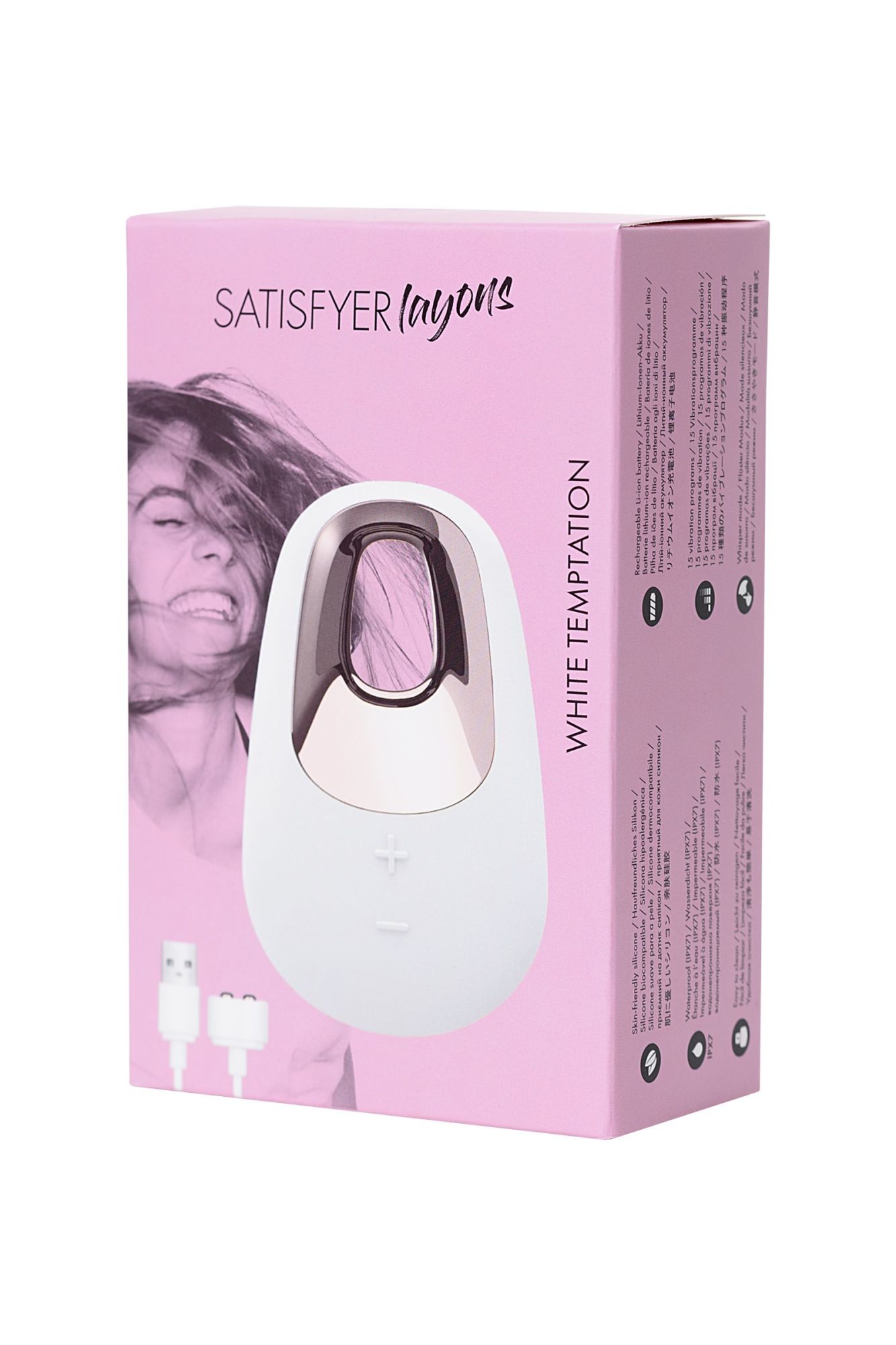 вибромассажер satisfyer layon 5, white temptation, силикон, белый, 9,2 см в России