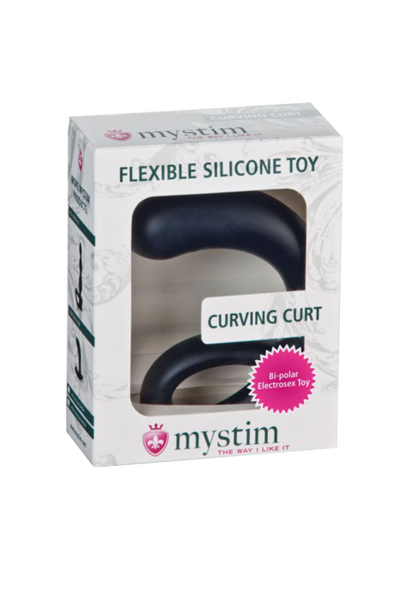 электростимулятор mystim curving curt, силикон, черный, 13 см в России