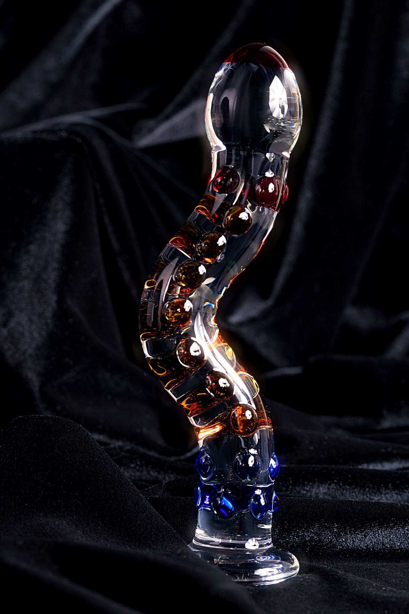 нереалистичный фаллоимитатор sexus glass, стекло, прозрачный, 20 см в России