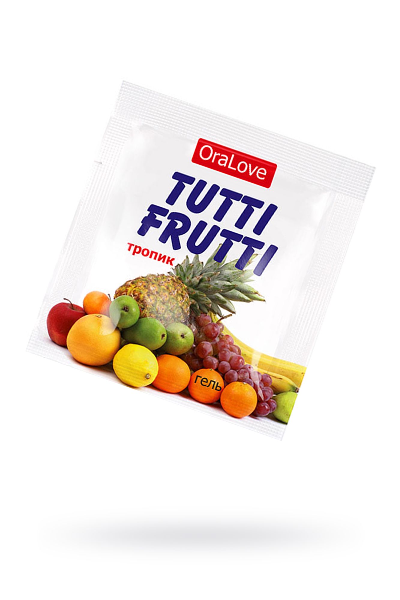 съедобная гель-смазка tutti-frutti для орального секса со вкусом экзотических фруктов ,4гр по 20 шт в России