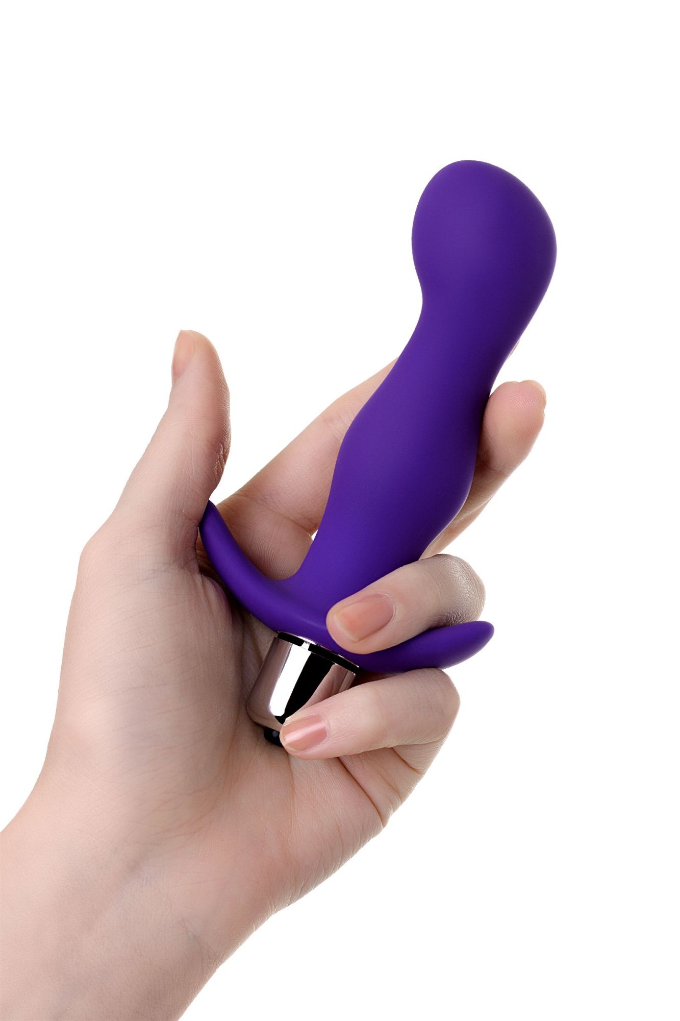 анальная пробка с вибрацией a-toys by toyfa kamet, размер m, силикон, фиолетовая, 12,9 см в России