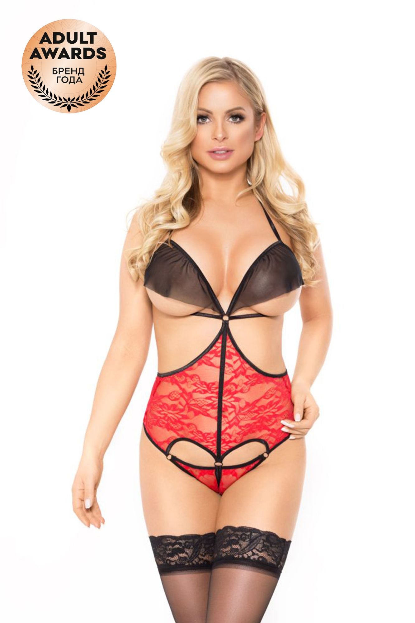 Эротическое боди softline collection, terri, красный, m/l в России