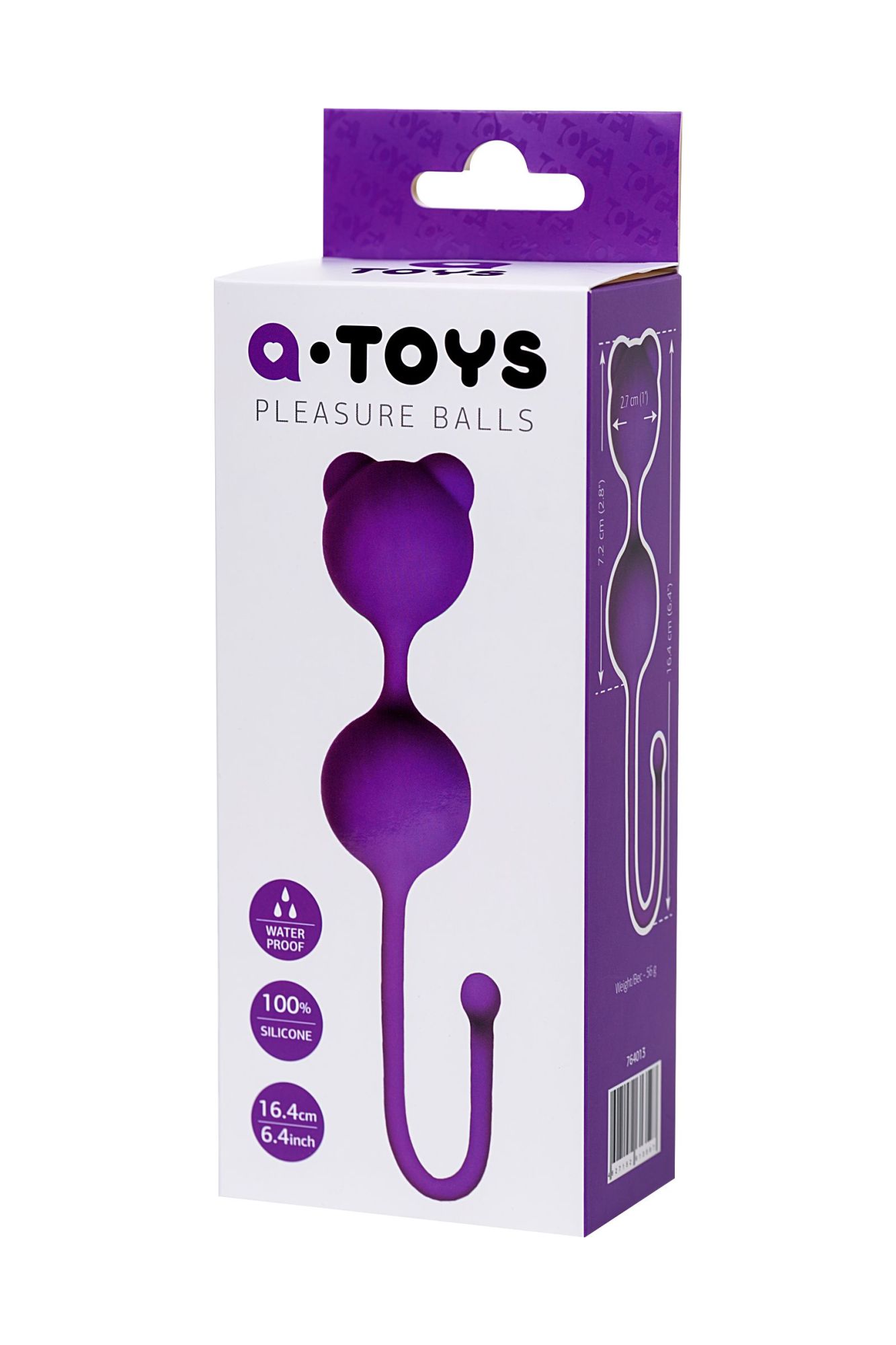 вагинальные шарики a-toys by toyfa meeko, силикон, фиолетовые, 16,4 см, ø 2,7 см в России