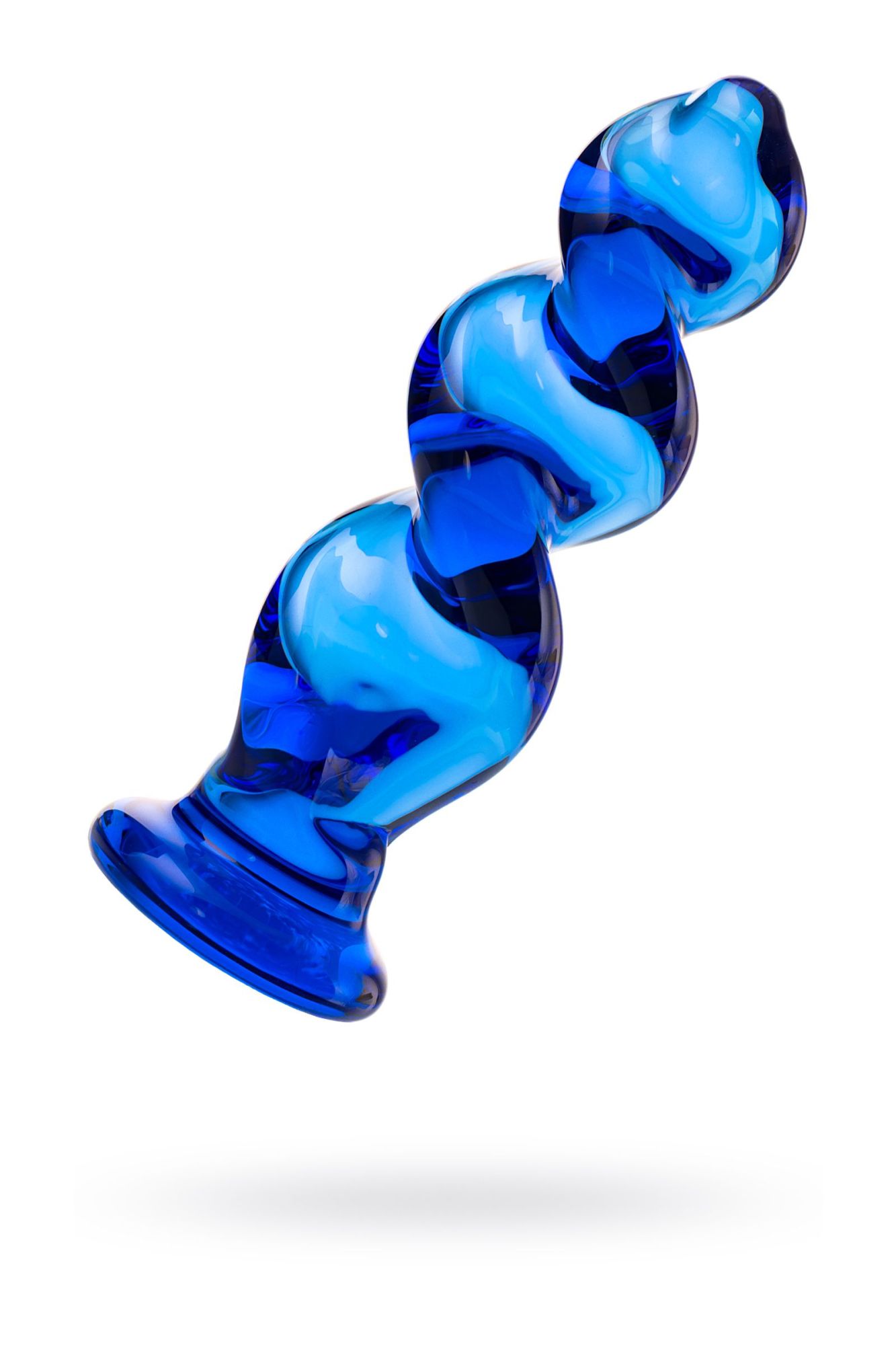 анальная втулка sexus glass, стекло, синяя, 12 см, ø 3,5 см в России