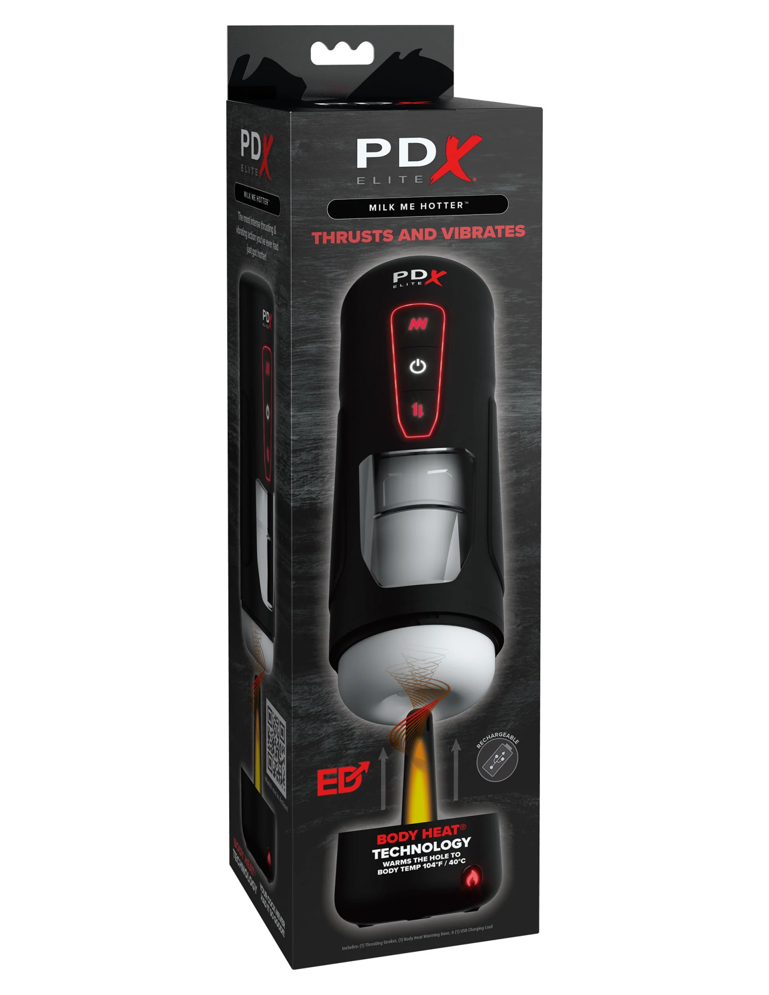 мастурбатор с вибрацией pdx elite milk me hotter - black pipedream rd55023pd в России