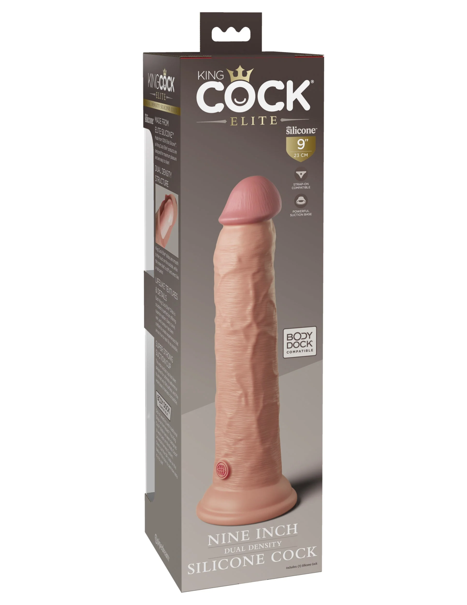 фаллоимитатор kc elite 9" dual density silicone dong - light pipedream 577321pd в России