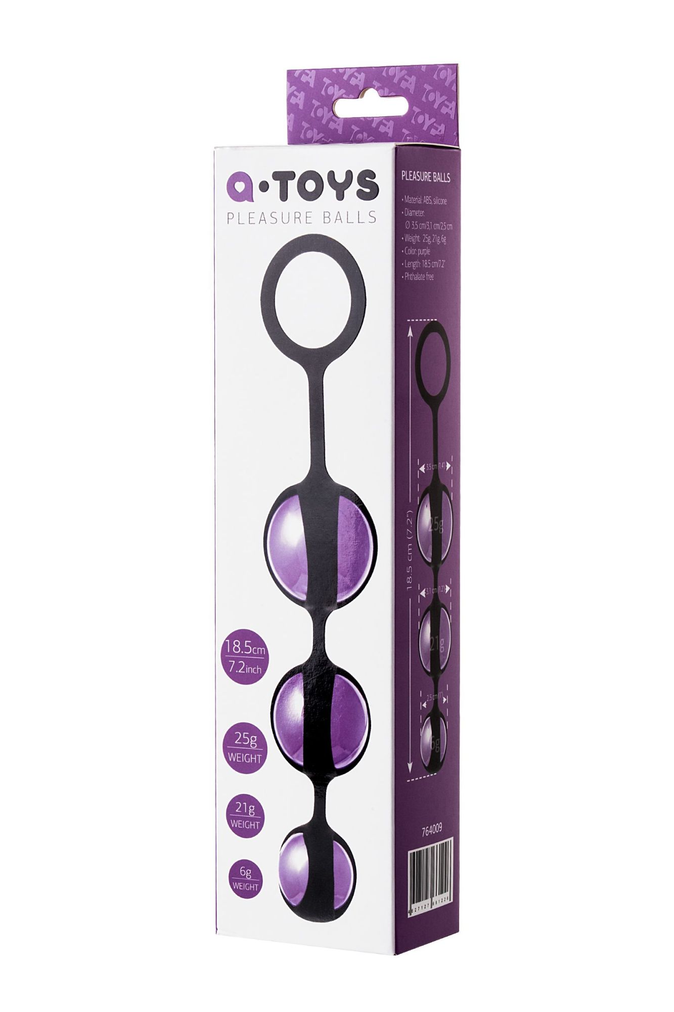 вагинальные шарики toyfa a-toys hony, abs пластик, фиолетовый, 18,5 см в России