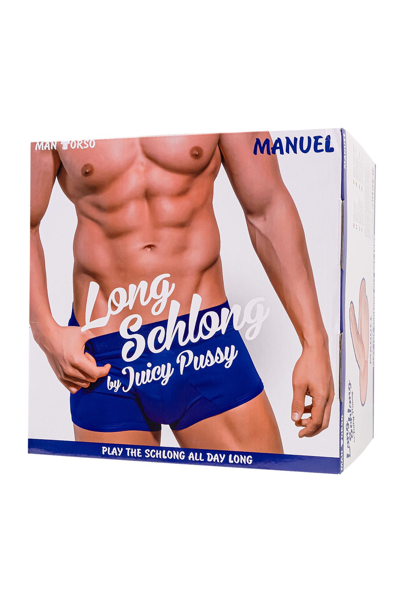 мастурбатор с фаллосом juicy pussy manuel, tpe, телесный, 25 см в России