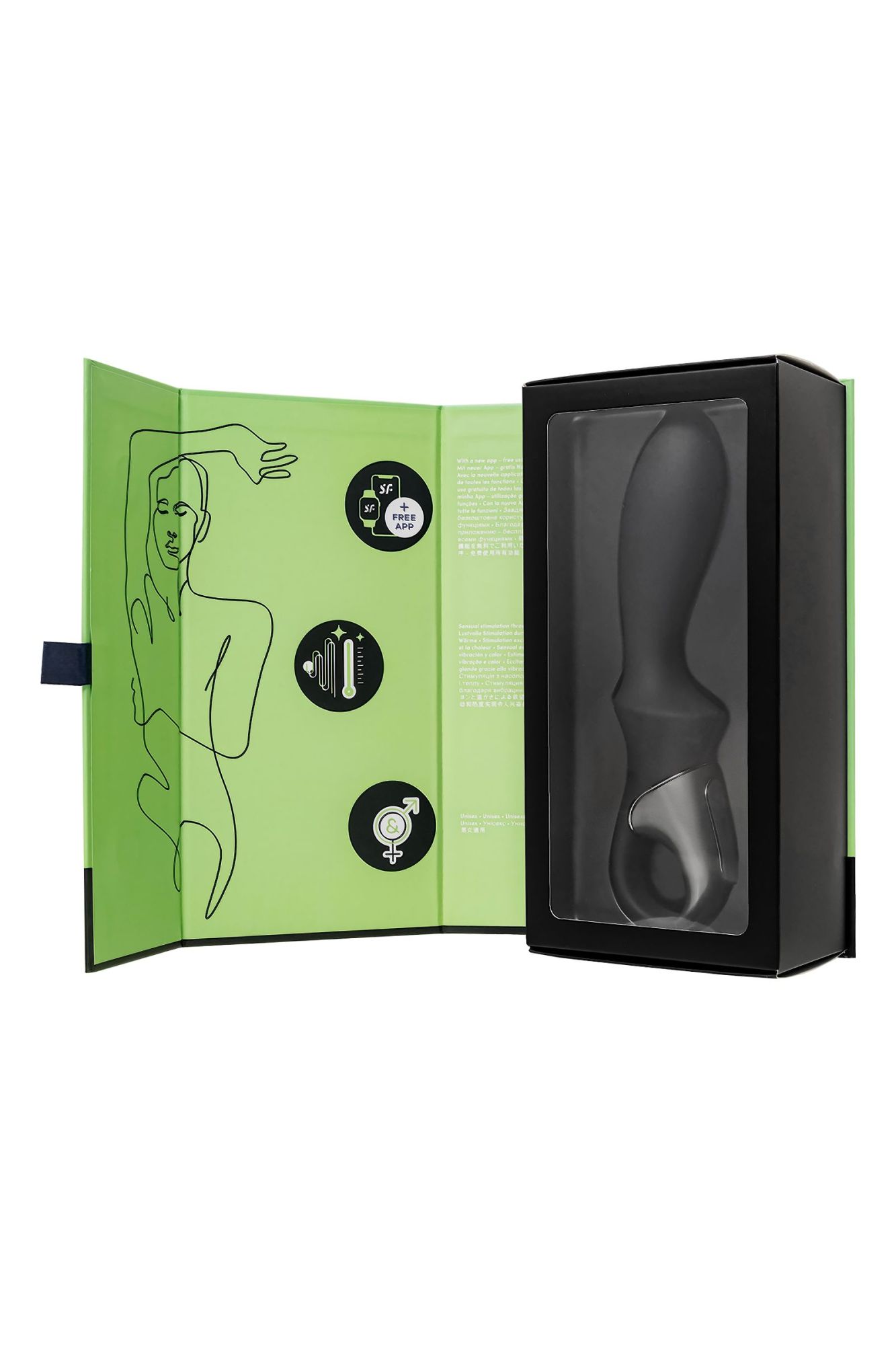 нереалистичный вибратор satisfyer heat climax, силикон, 20,5 см в России