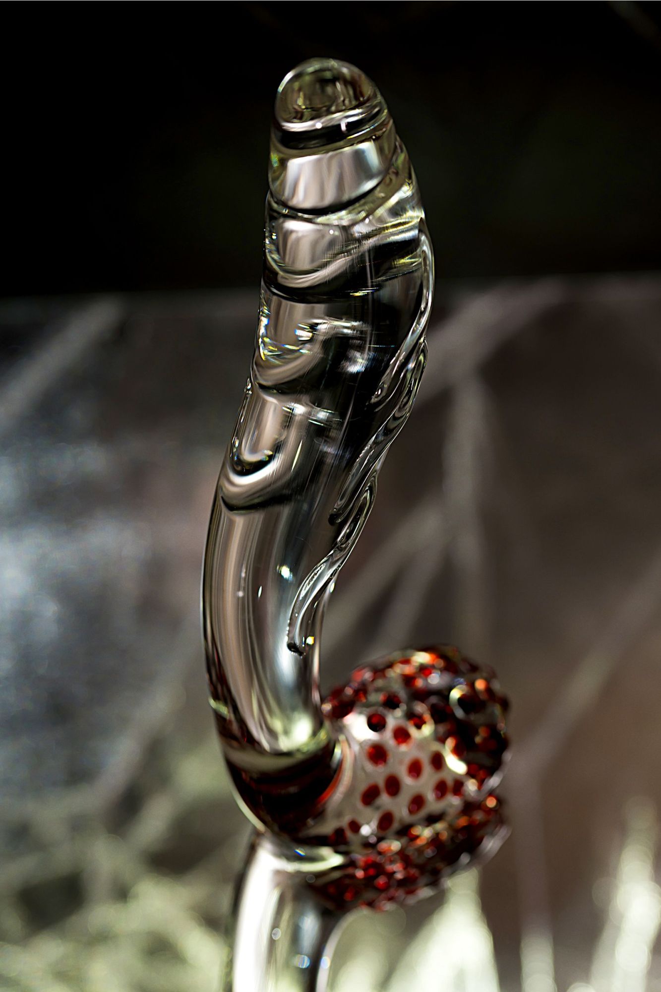 нереалистичный фаллоимитатор sexus glass, стекло, прозрачный, 17,5 см в России