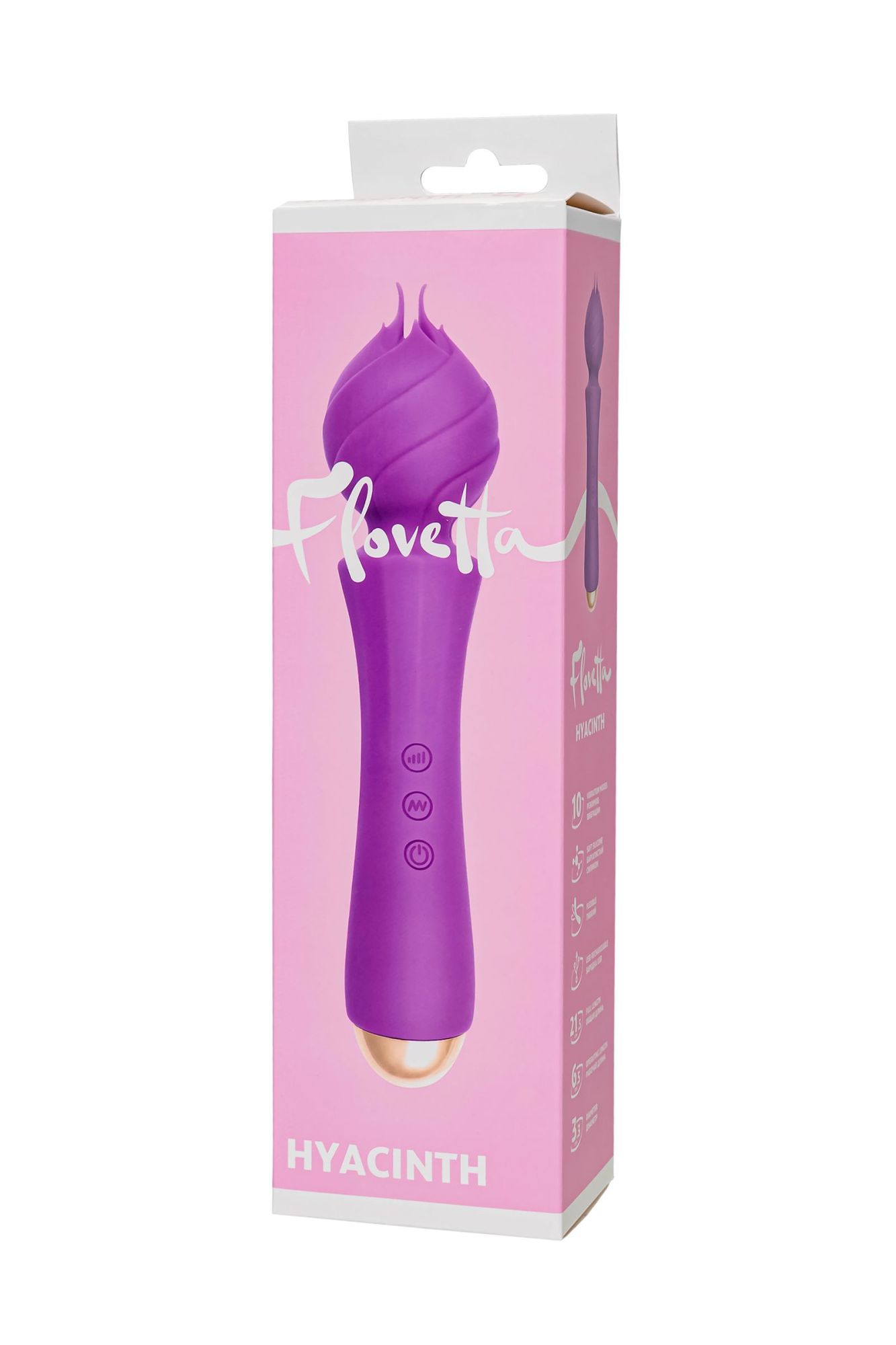 вибратор flovetta by toyfa hyacinth, силикон, фиолетовый, 21,5 см в России