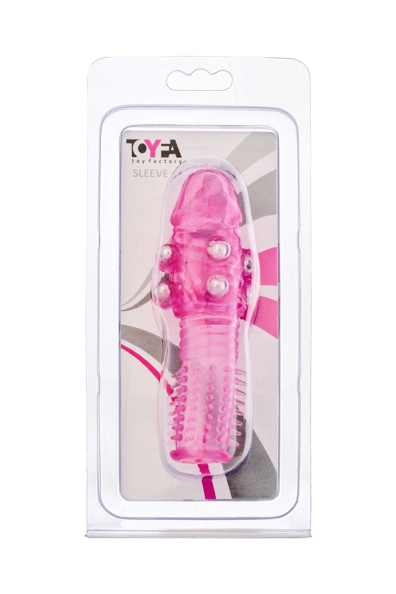 насадка с шариками  toyfa, tpe, розовый, 13,5 см в России