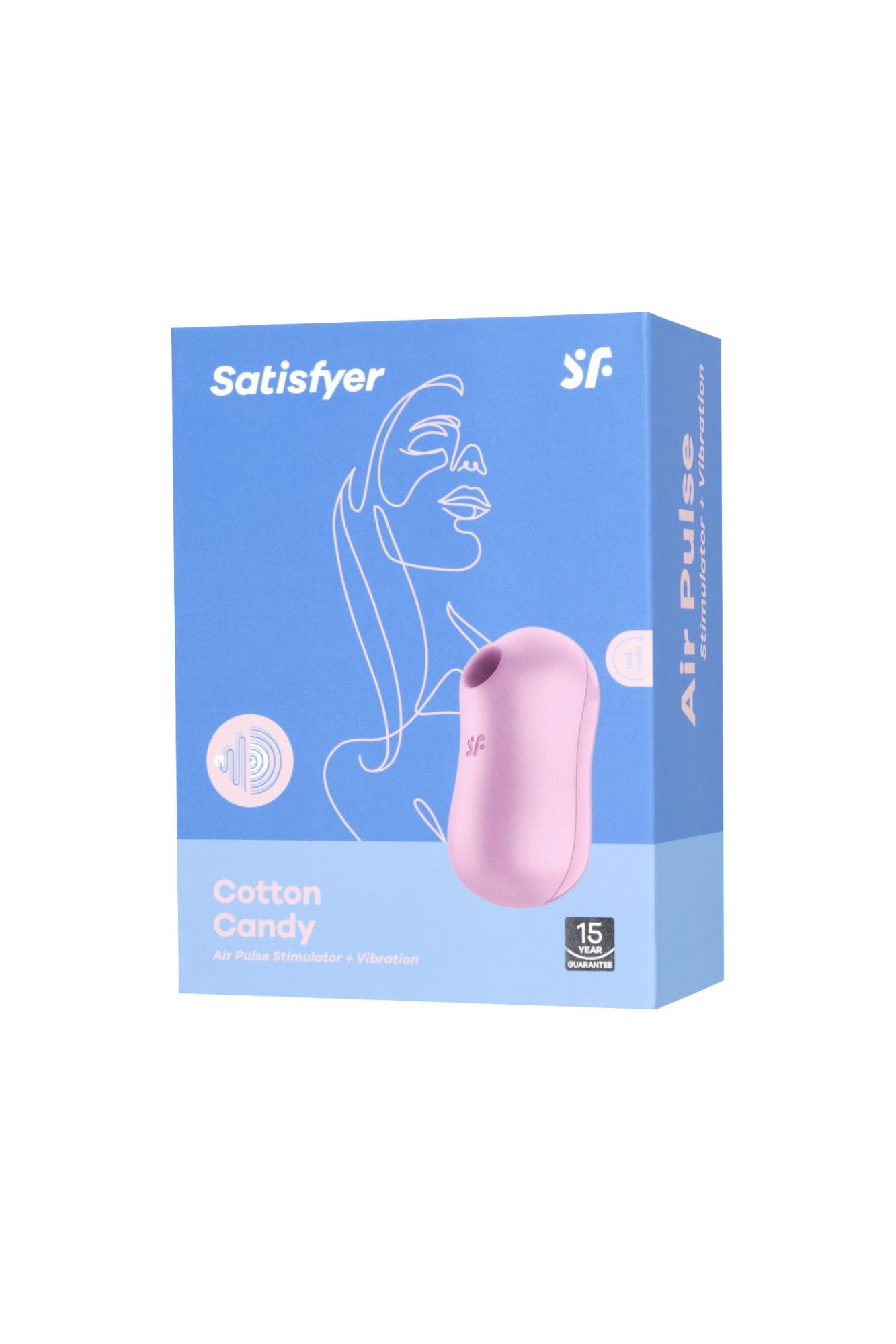 вакуум-волновой бесконтактный стимулятор клитора satisfyer cotton candy, силикон, фиолетовый, 8,6 см в России