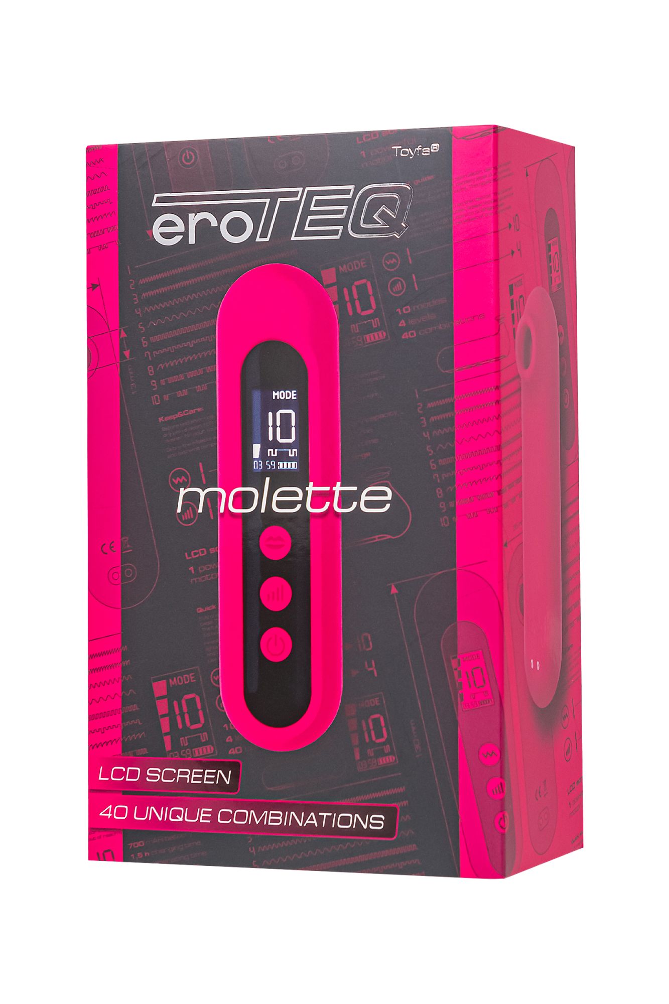вакуум-волновой стимулятор eroteq molette, силикон, розовый, 13 см в России
