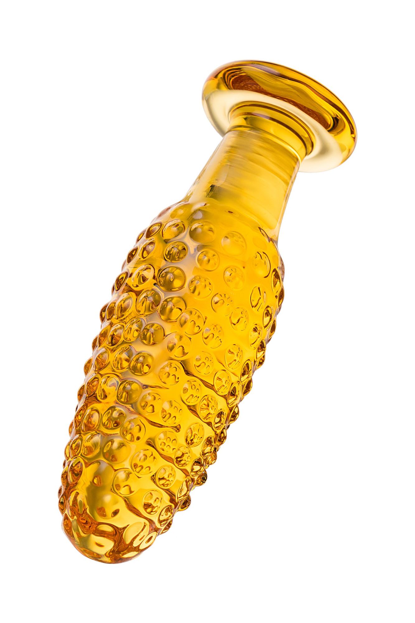 анальная втулка sexus glass, стекло, желтая, 13 см, ø 4 см в России
