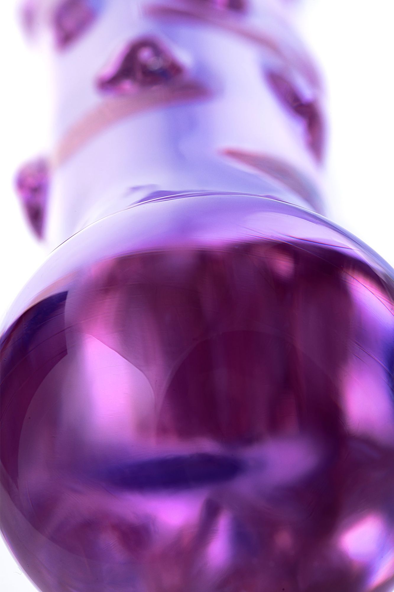 двусторонний фаллоимитатор sexus glass, стекло, фиолетовый, 19,5 см в России