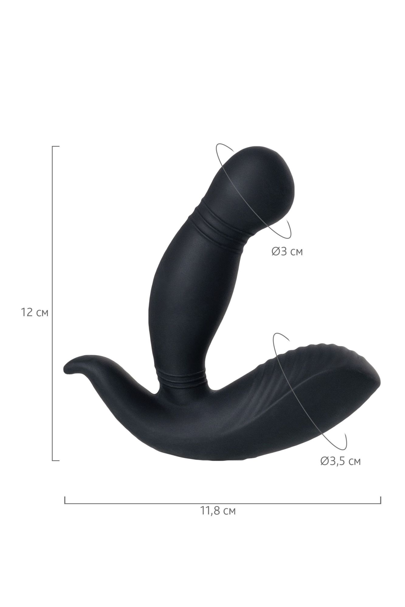 стимулятор простаты pppvibe 9 w motor, силикон, черный, 12 см в России