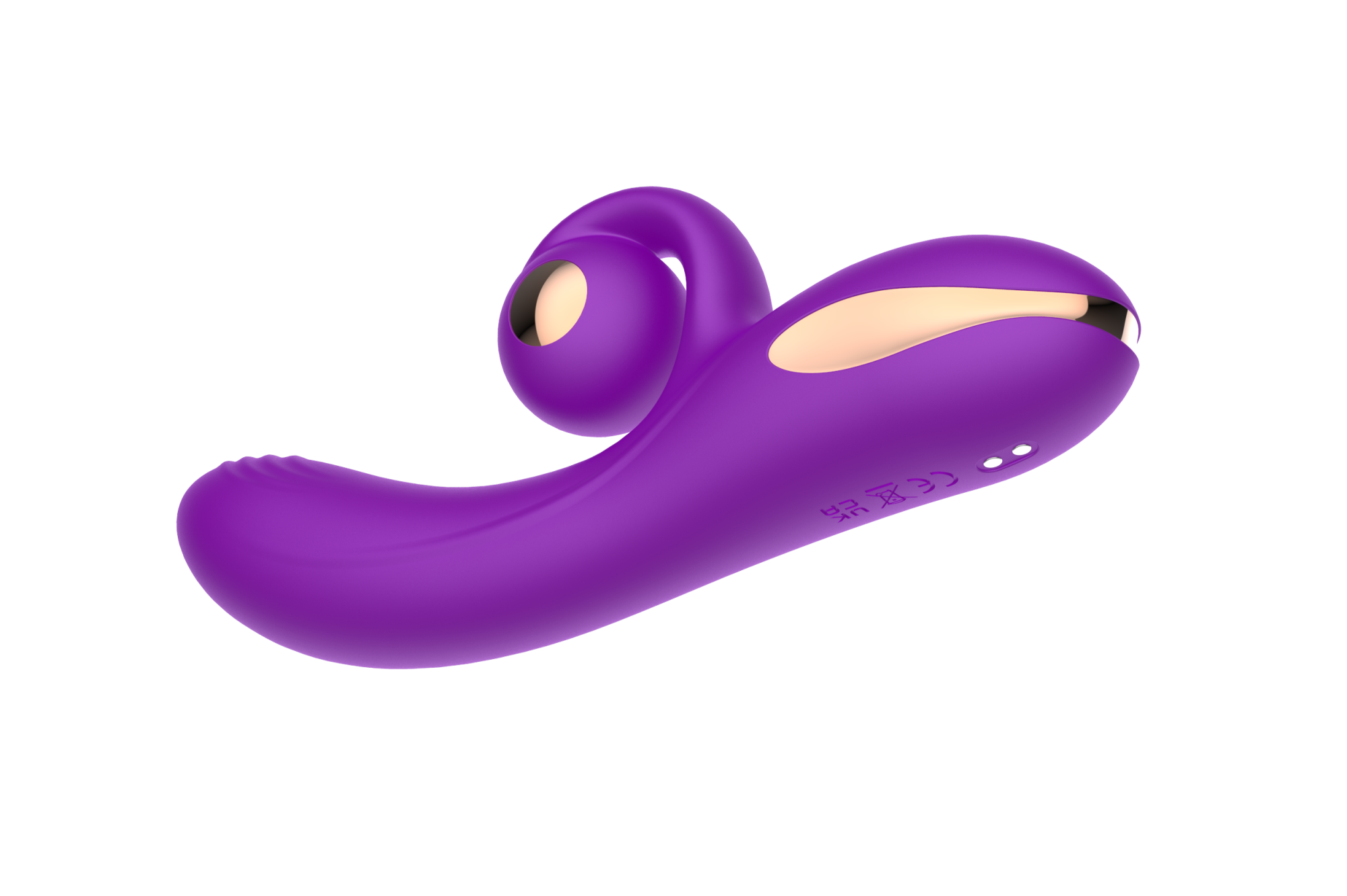 силиконовый вибратор-кролик с функцией вращения sw3052-purple в России