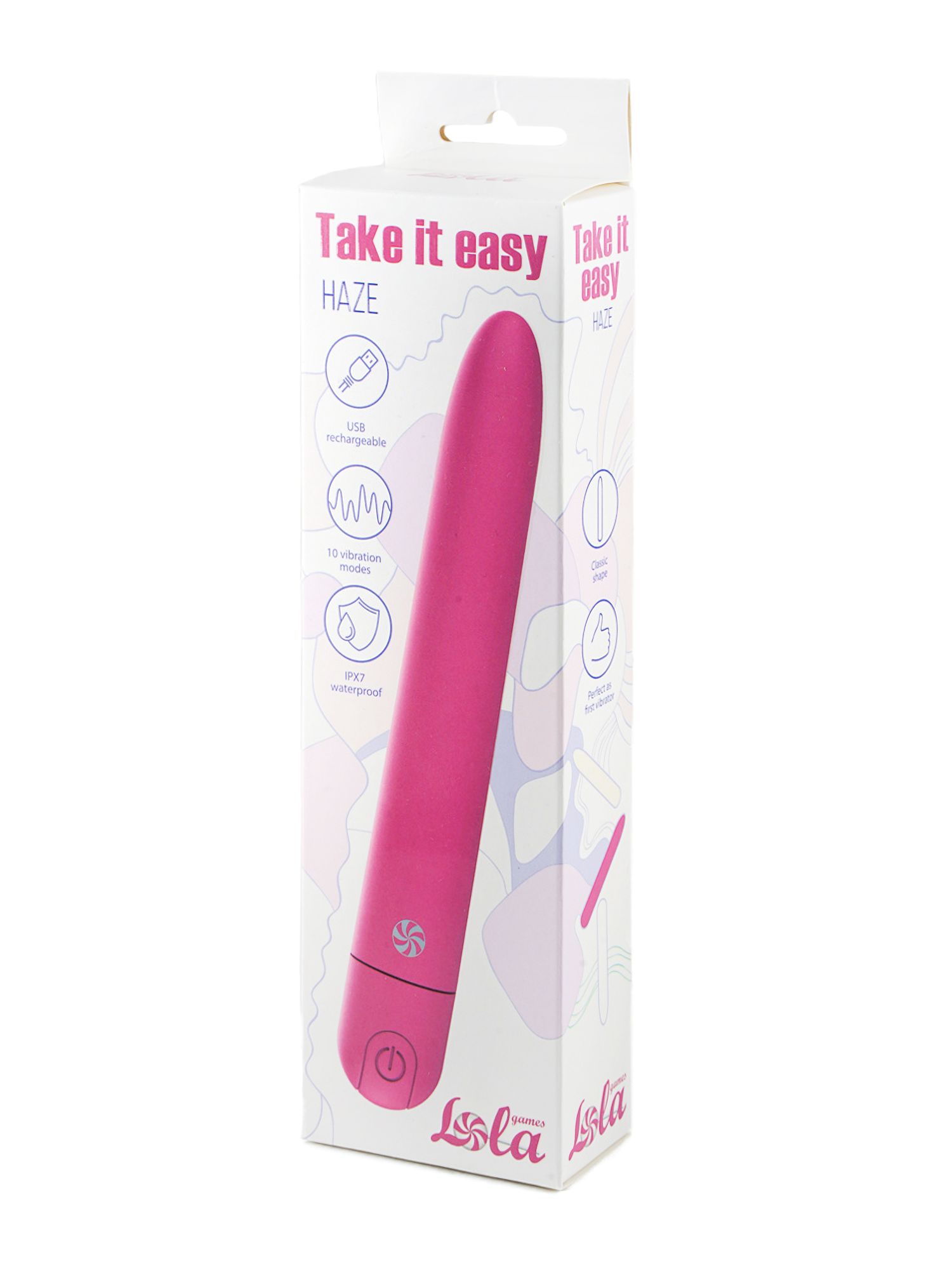 перезаряжаемый вибратор take it easy haze pink 9025-02lola в России