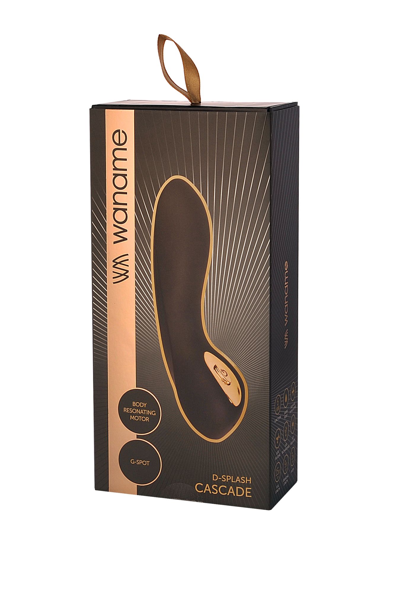 стимулятор точки g waname d-splash cascade, силикон, черный, 15 см в России