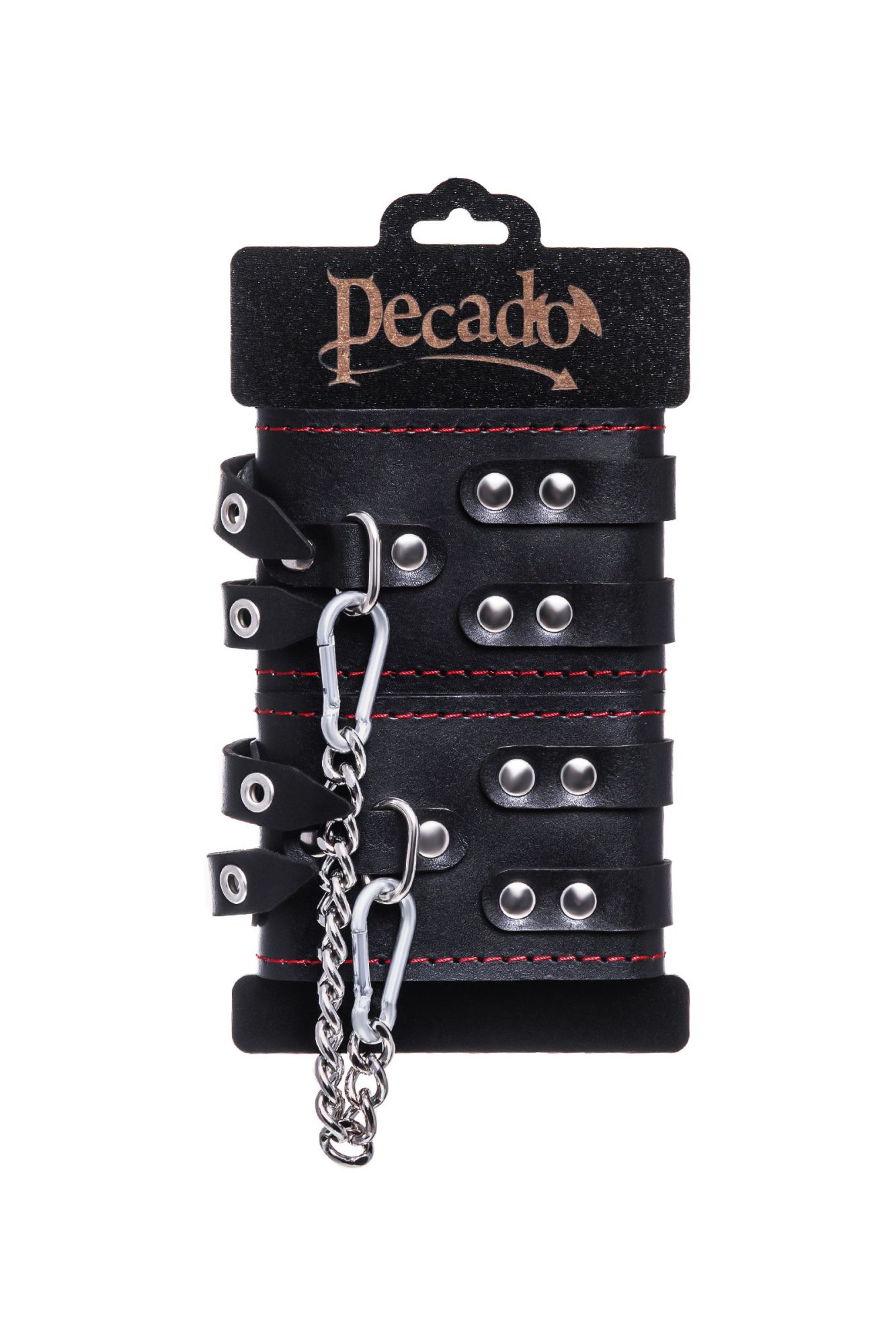 оковы pecado bdsm, с двумя ремнями и черной подкладкои, натуральная кожа, черные в России