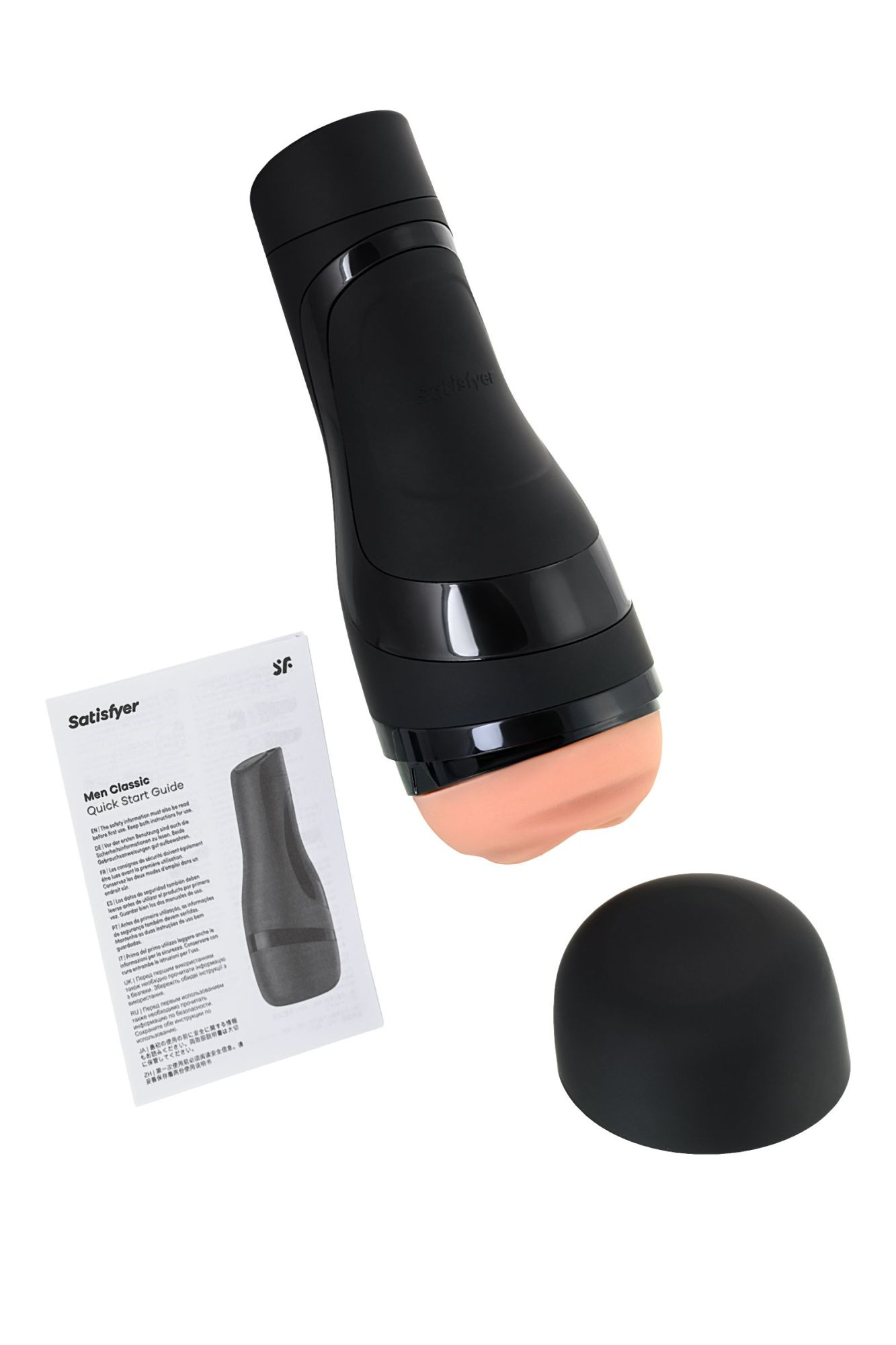 мастурбатор нереалистичный satisfyer men classic, tpe, чёрный, 25,4 см. в России