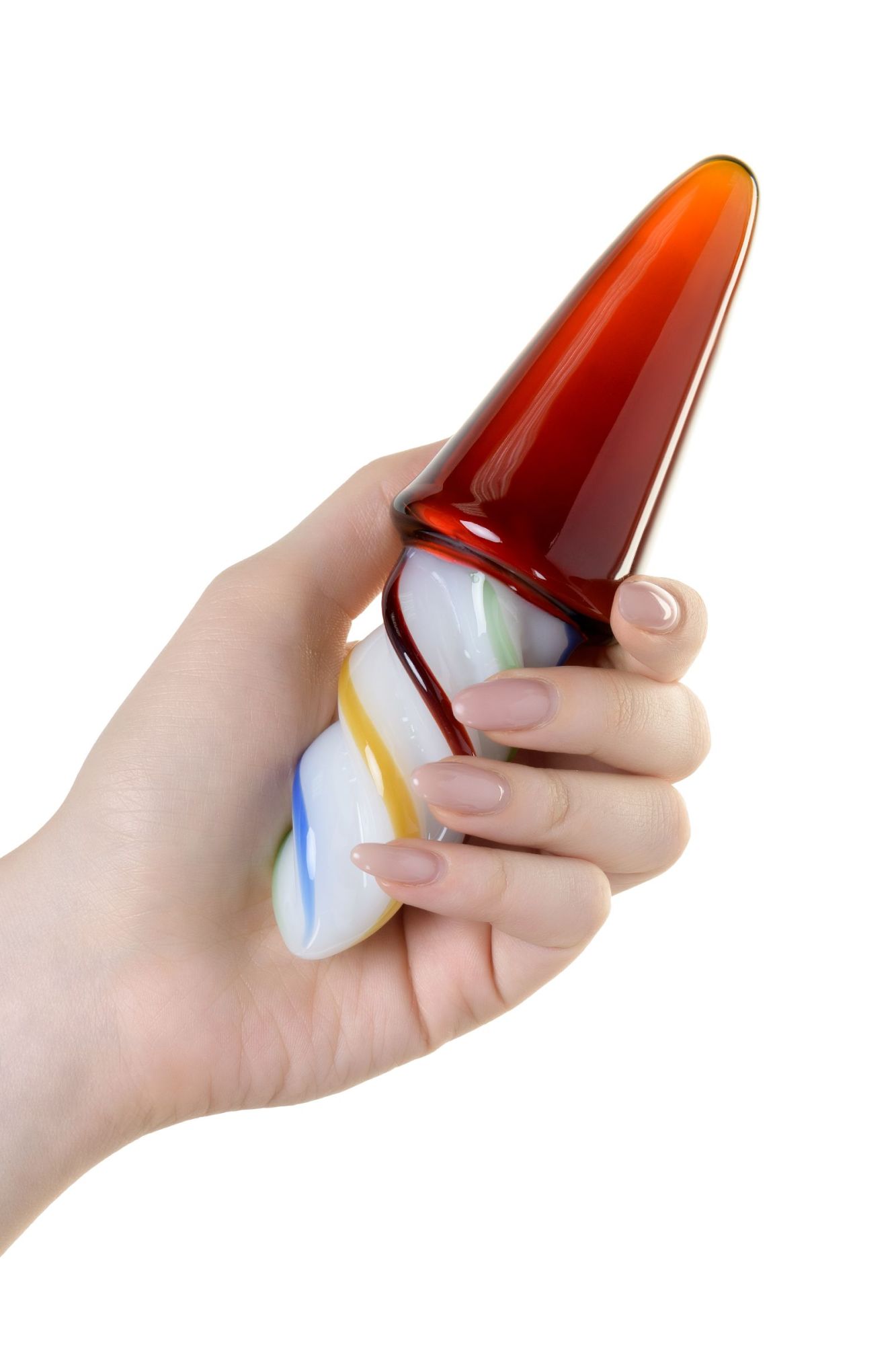 двусторонний фаллоимитатор sexus glass, стекло, коричневый, 16 см в России