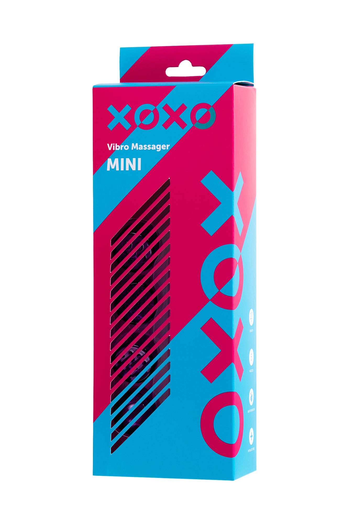 вибромассажер xoxo mini, abs пластик, фиолетовый, 10 см в России