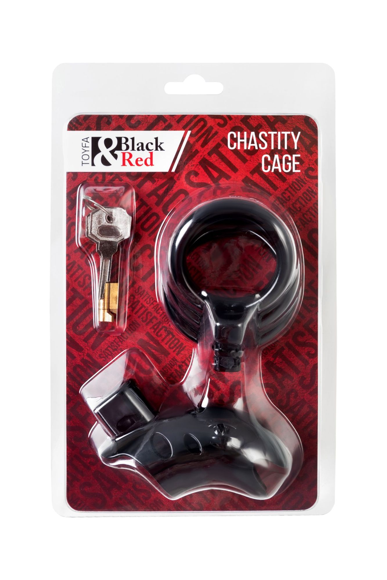 пояс верности мужской black&red by toyfa, abs пластик, черный, 10 см в России