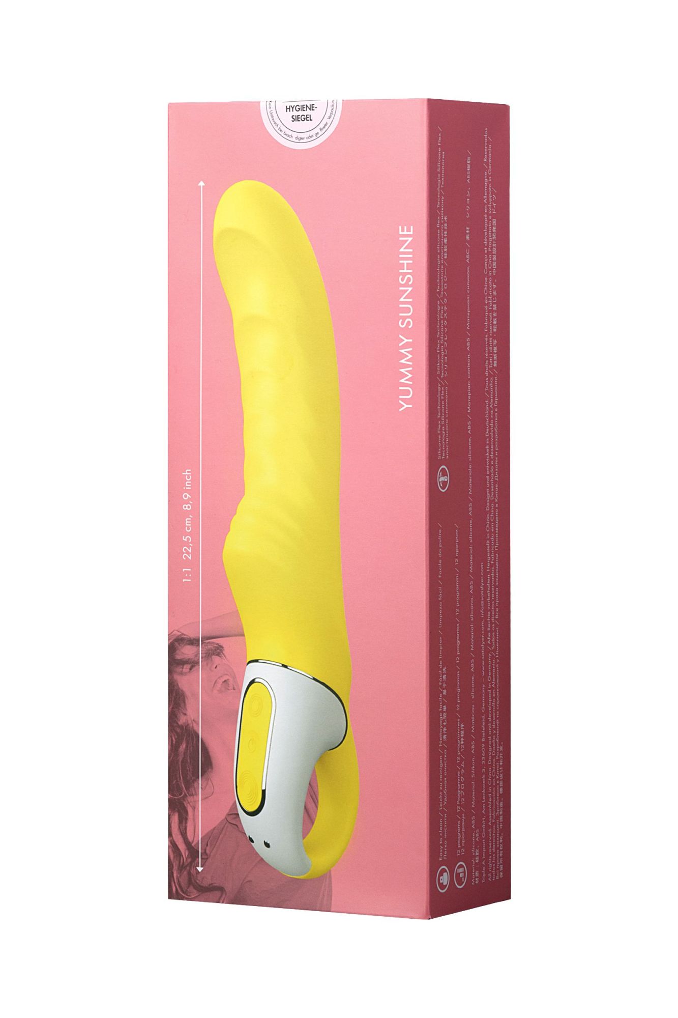 нереалистичный вибратор satisfyer vibes yummy sunshine, силикон, желтый, 22,5 см. в России