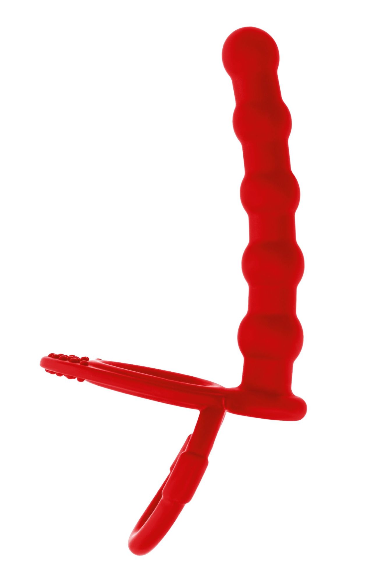 насадка на пенис для двойного проникновения black&red by toyfa, силикон, красная, 19,5 см в России