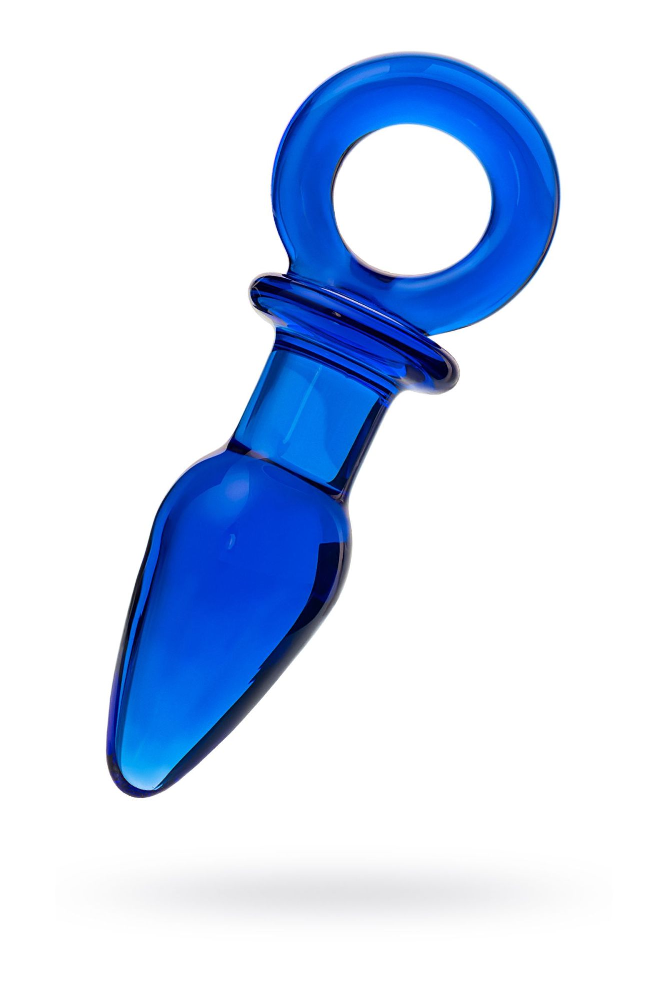 анальная втулка sexus glass, стекло, синяя, 14 см, ø 3,5 см в России