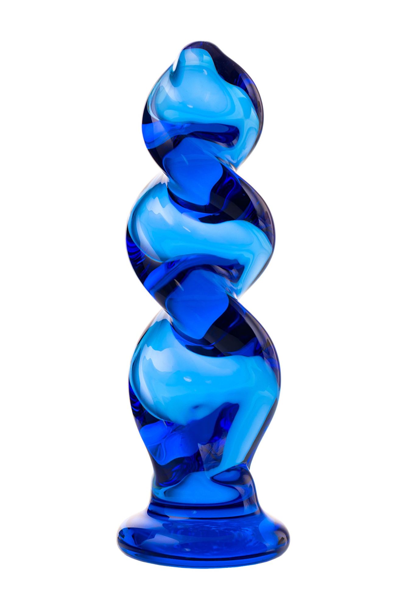 анальная втулка sexus glass, стекло, синяя, 12 см, ø 3,5 см в России
