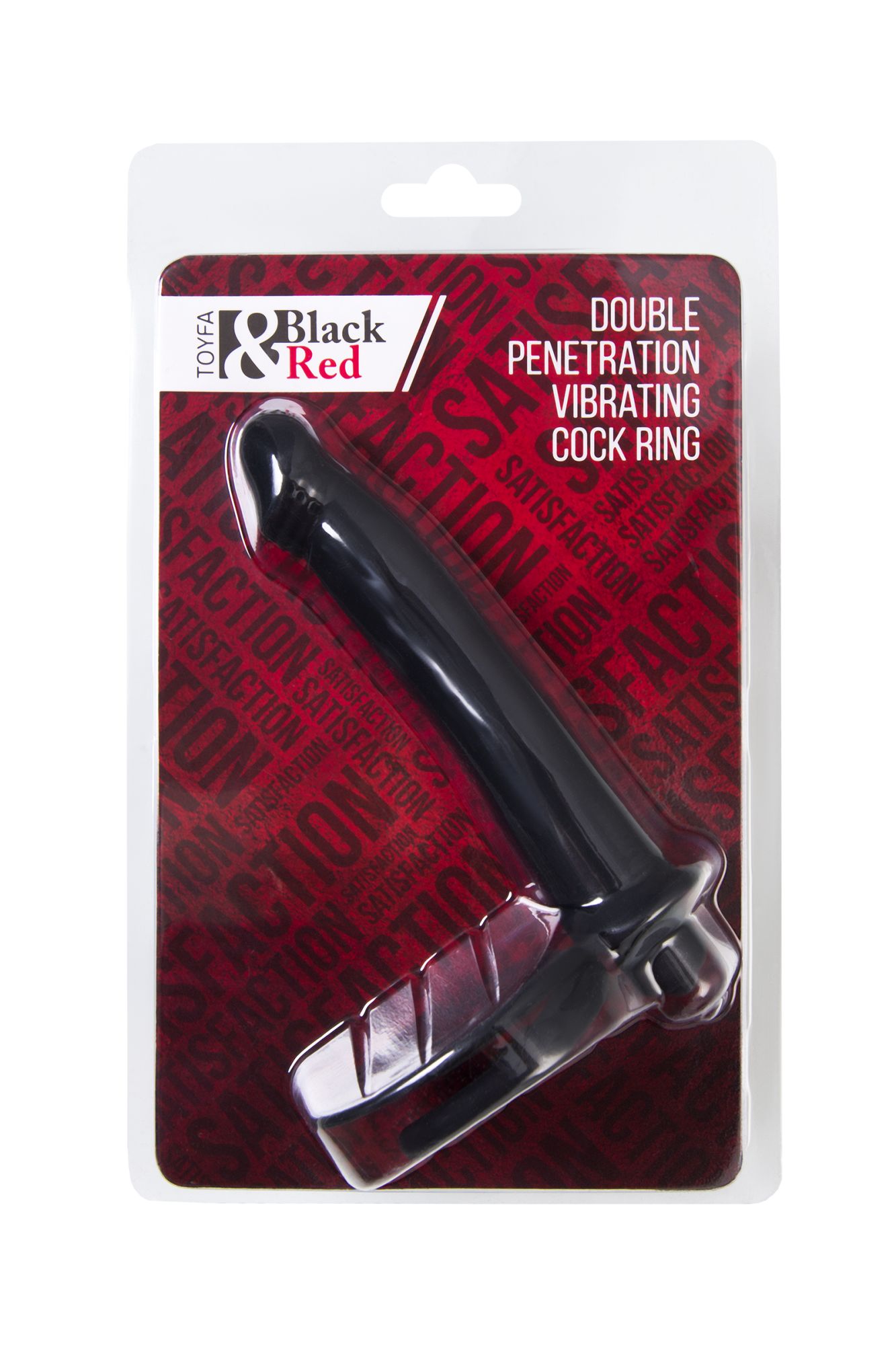 насадка на пенис для двойного проникновения black&red by toyfa, силикон, чёрная, 19 см в России