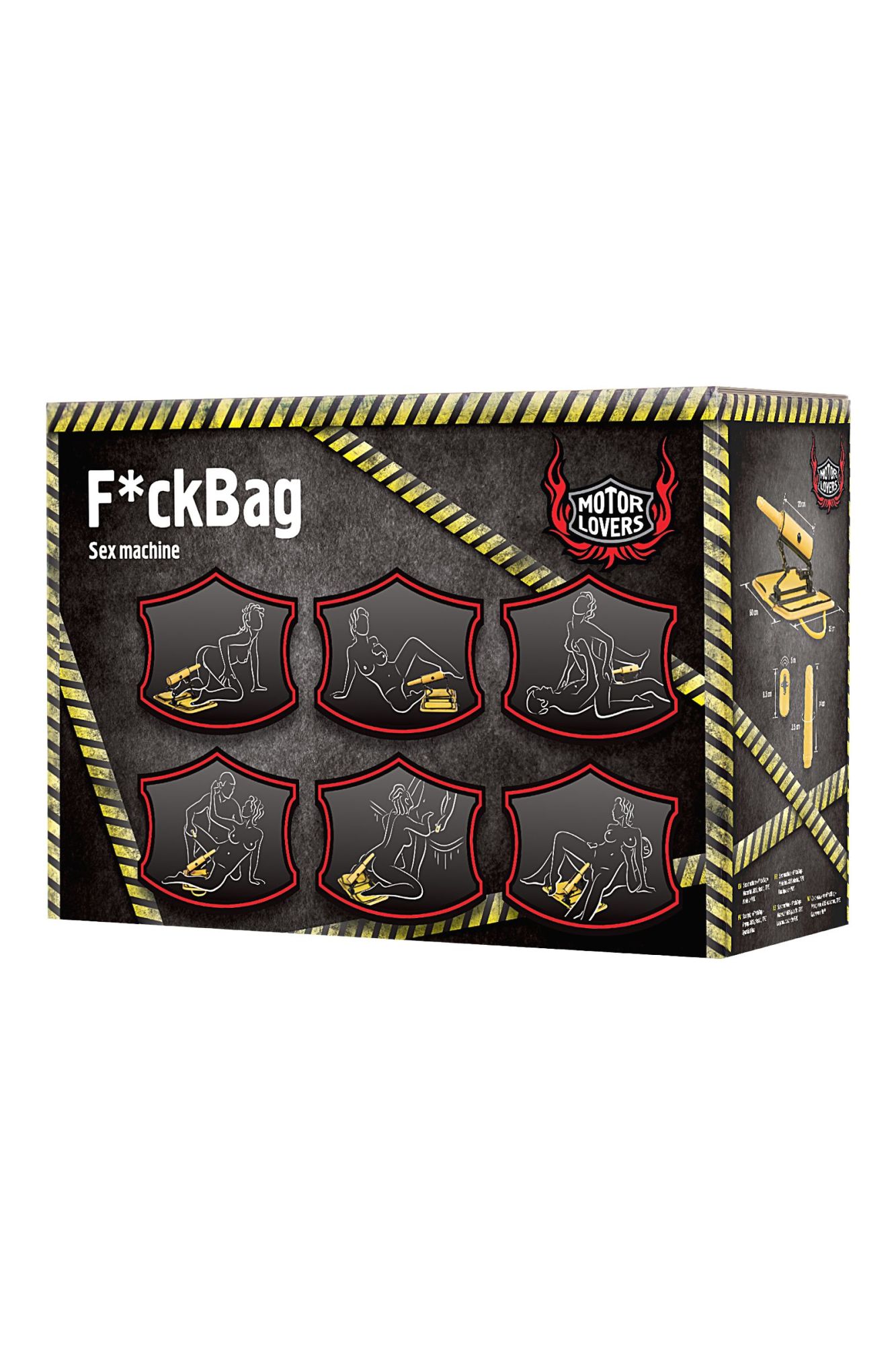 секс-машина motorlovers by toyfa f*ckbag, abs, желтый, 36 см в России