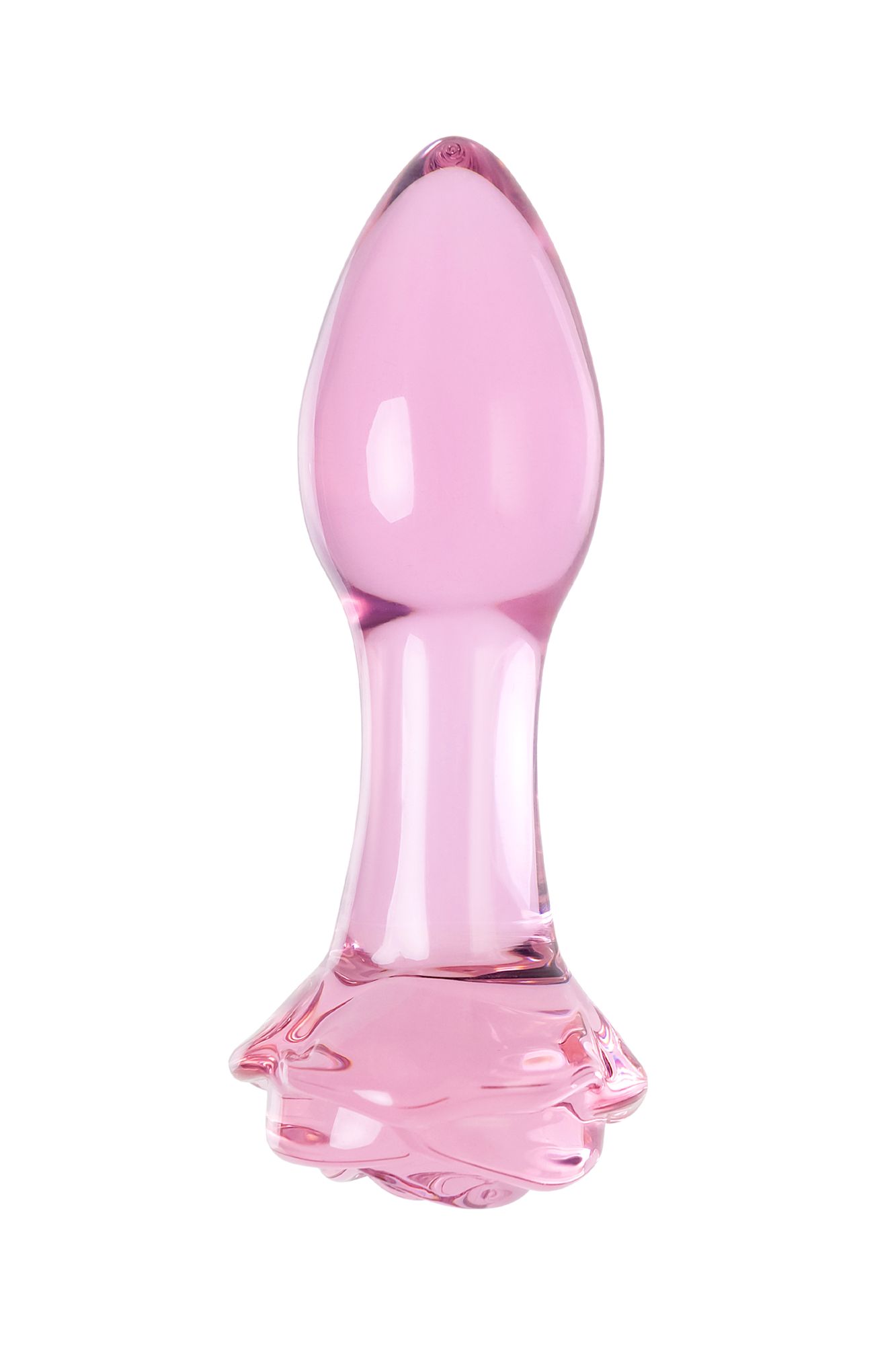 анальная втулка sexus glass, стекло, розовая, 12,6 см в России