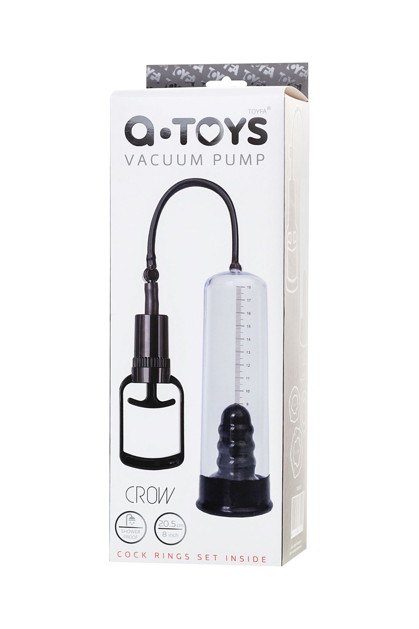 помпа для пениса toyfa a-toys, pvc, чёрный в России