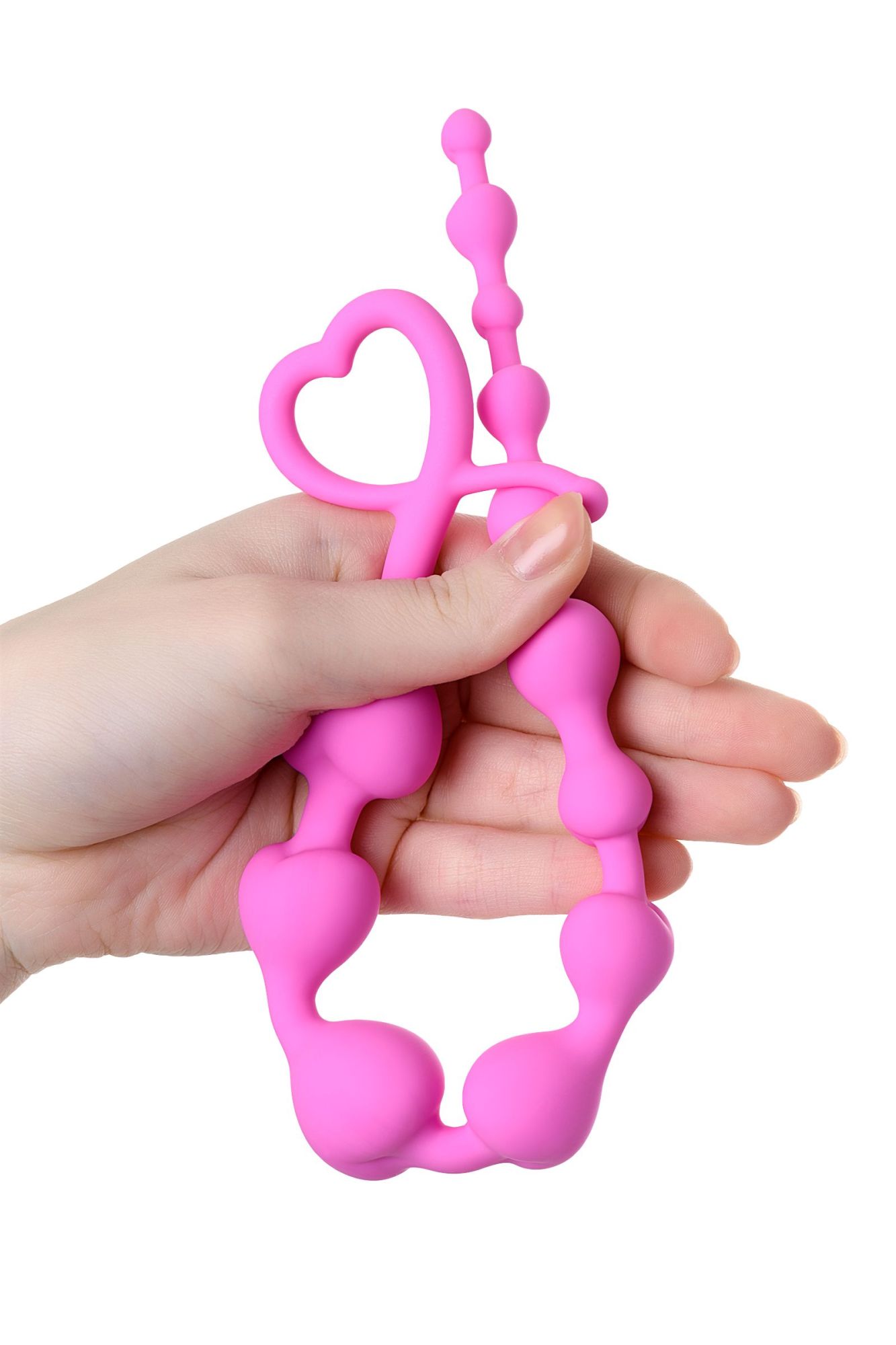 анальная цепочка todo by toyfa long sweety, силикон, розовая, 34 см, ø 2,7 см в России
