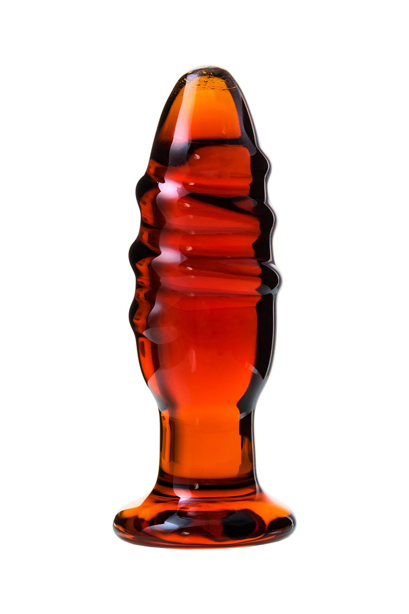 анальная втулка sexus glass, стекло, коричневая, 12,5 см, ø 4 см в России